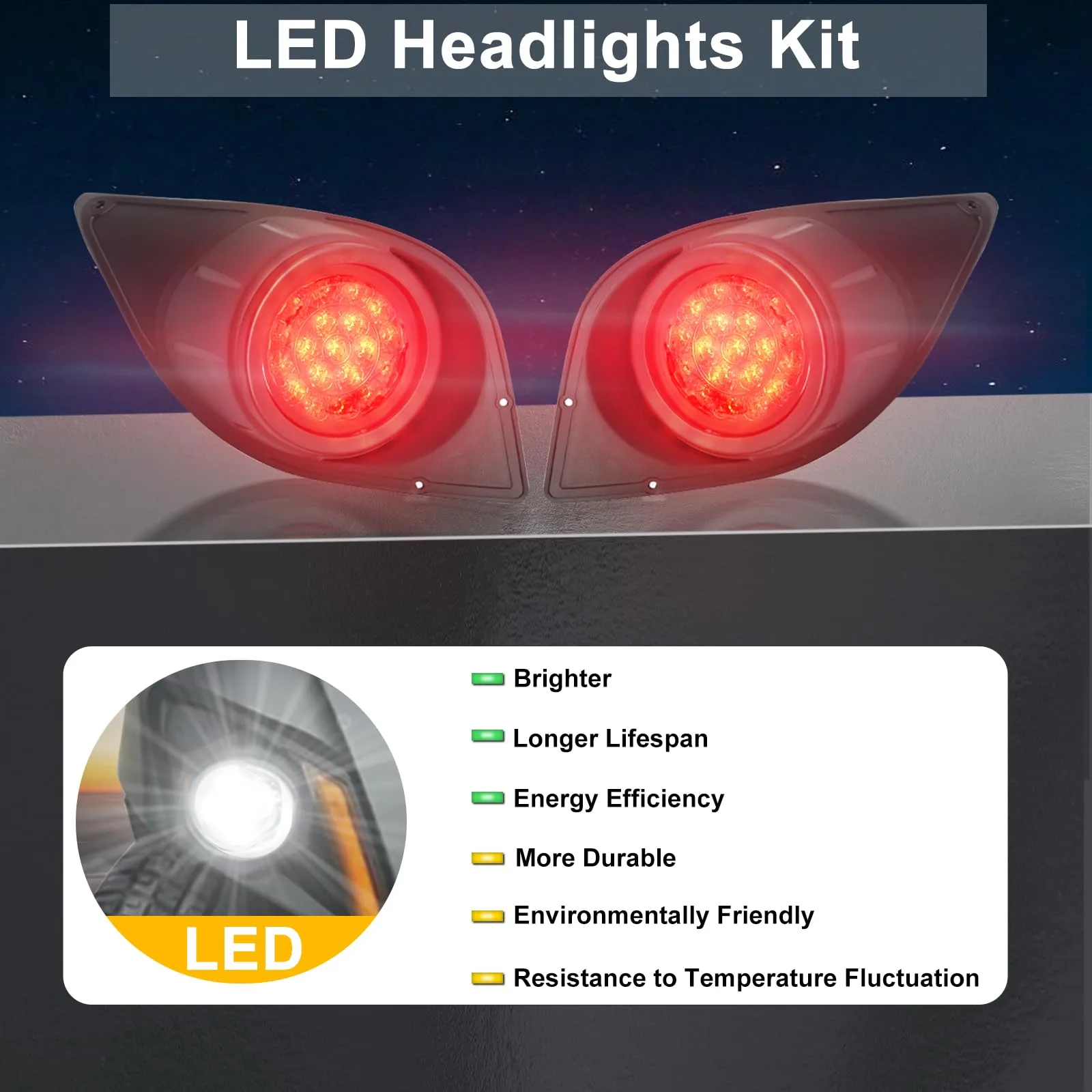Orle Oko LED Headlight & Taillight Kit for Yamaha Drive 2 image 4