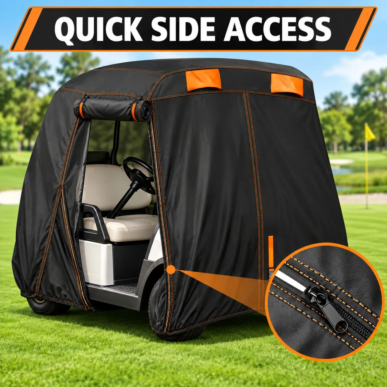 Golf Cart Cover for Kandi Kruiser 4PRO Forward B 4 Passenger image 4