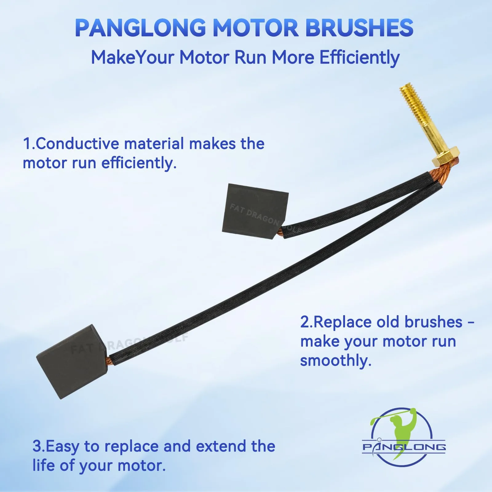 Panglong Golf Cart Motor Brush Kit for Club Car and EZGO image 3