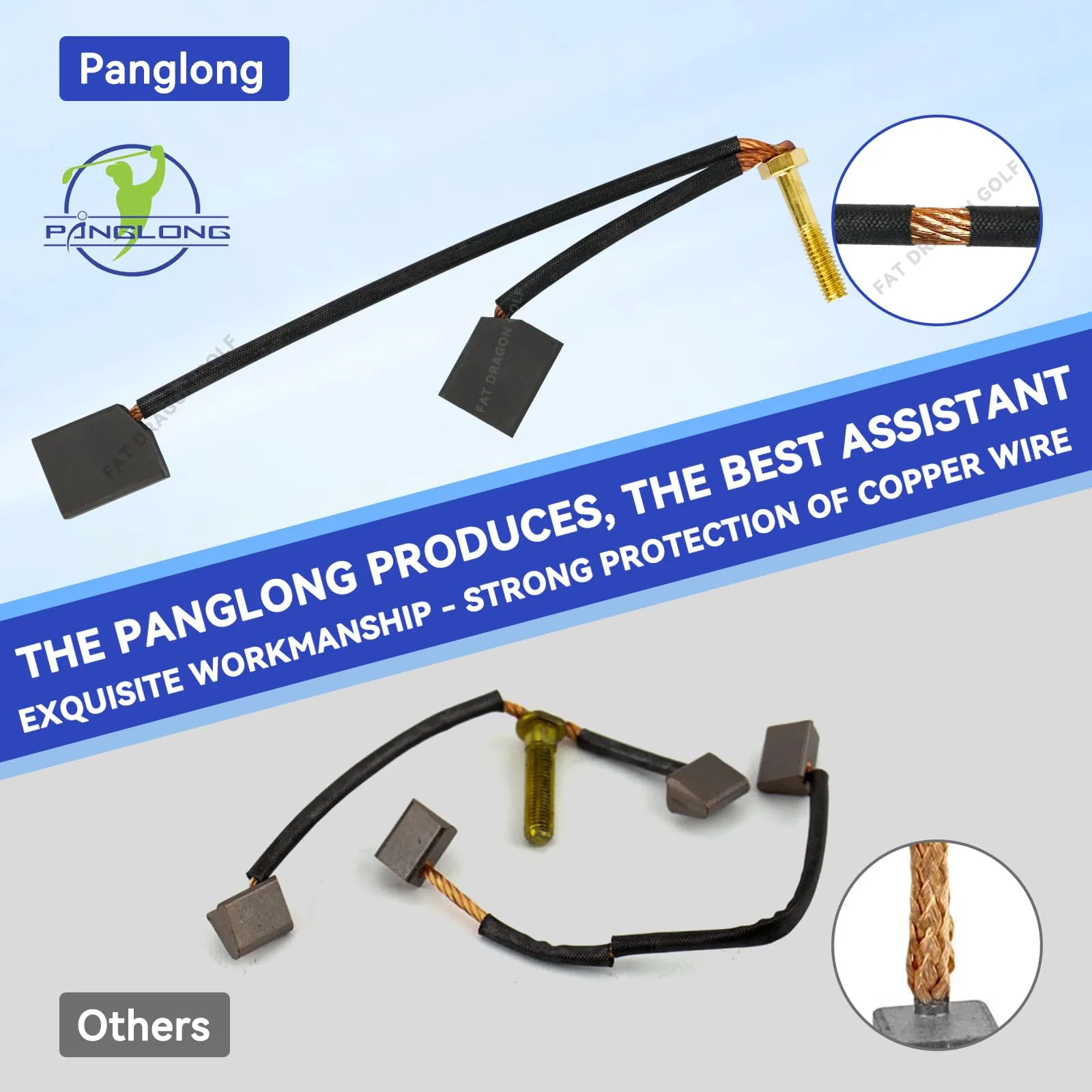 Panglong Golf Cart Motor Brush Kit for Club Car and EZGO image 4