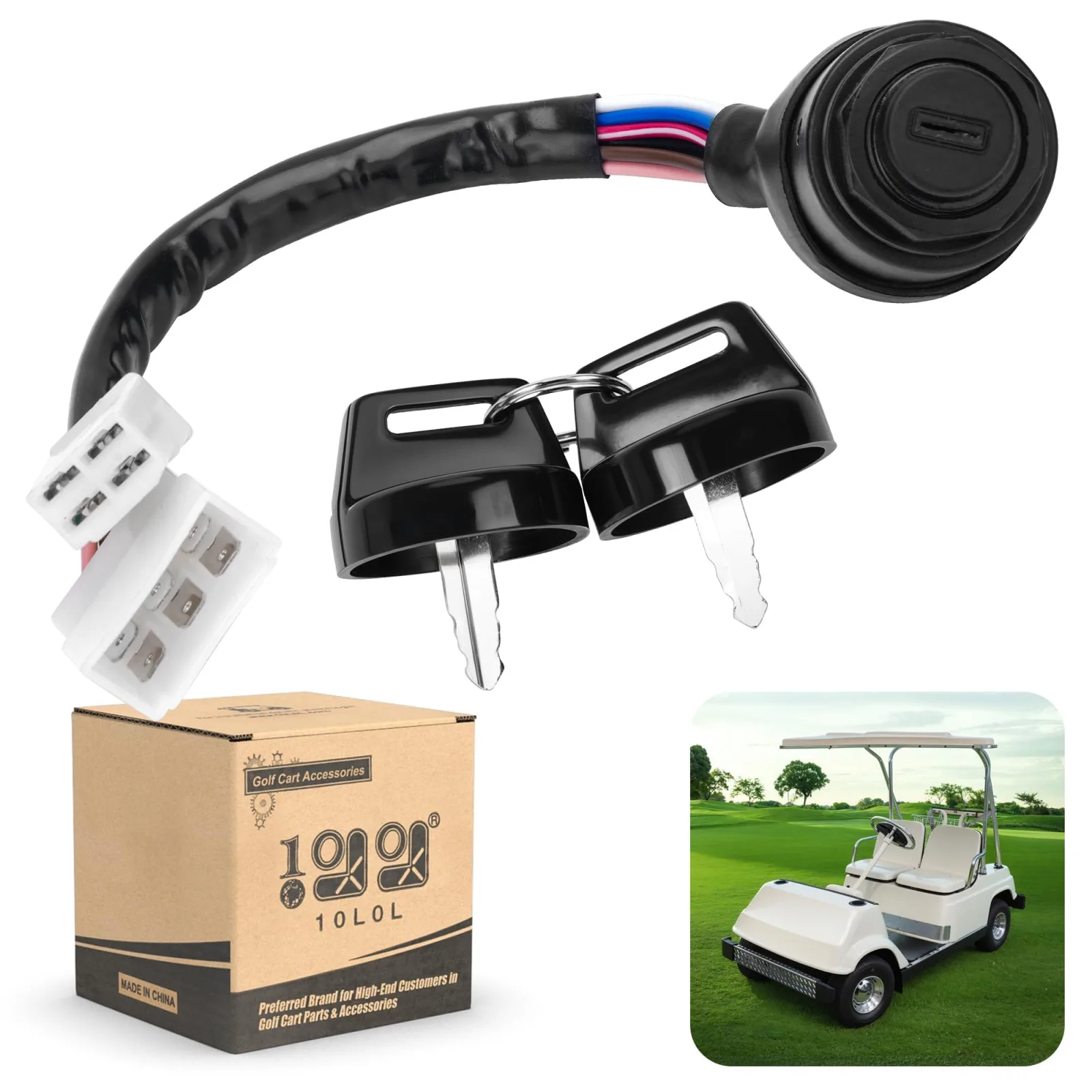 10L0L Ignition Switch for Yamaha G1 Gas Carts J17-82508-20