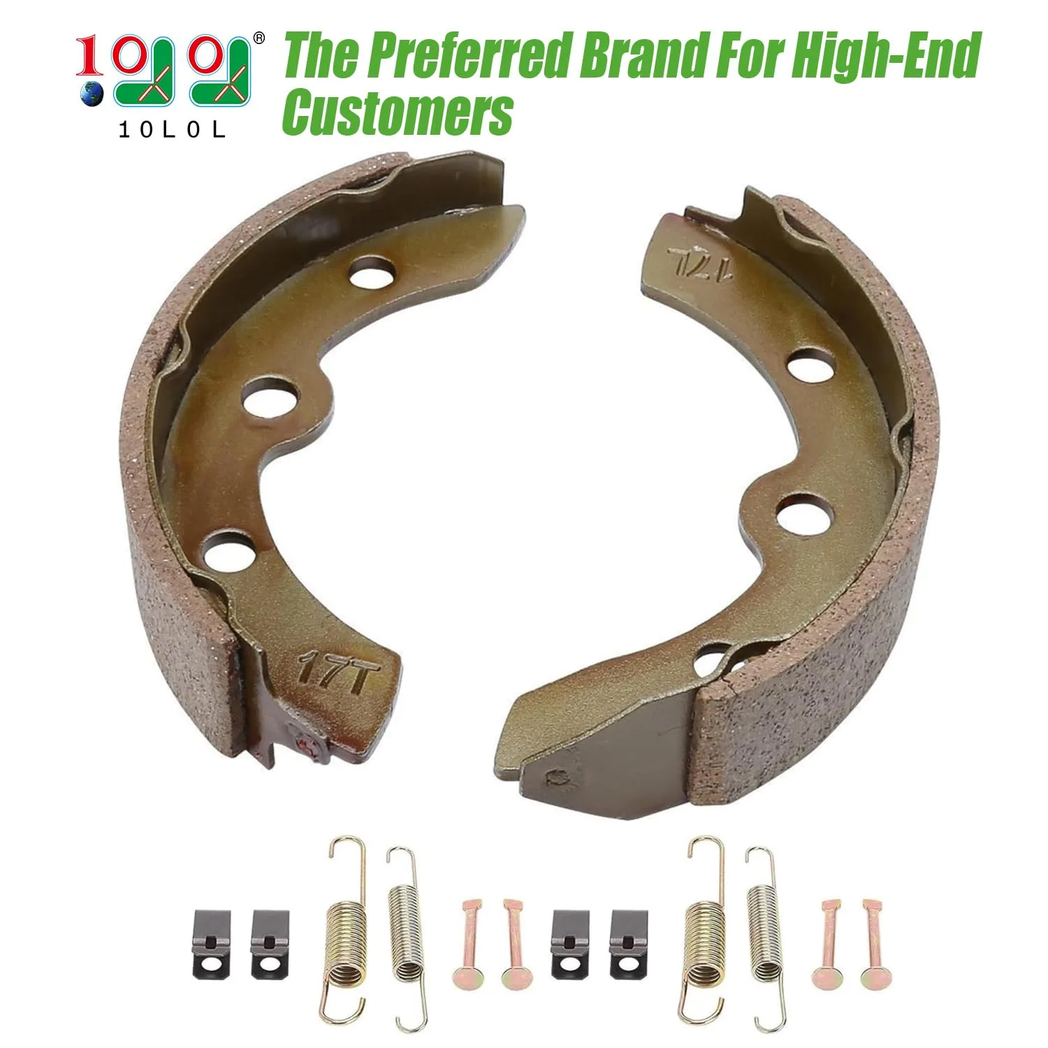 10L0L Golf Cart Brake Shoes for Club Car DS 1995-up, Precedent 2004-up, EZGO 1986.5-1995, for Yamaha G1 G2 G8 G9, OEM# 101823201 1011463 23364G1 27249G01 image 2
