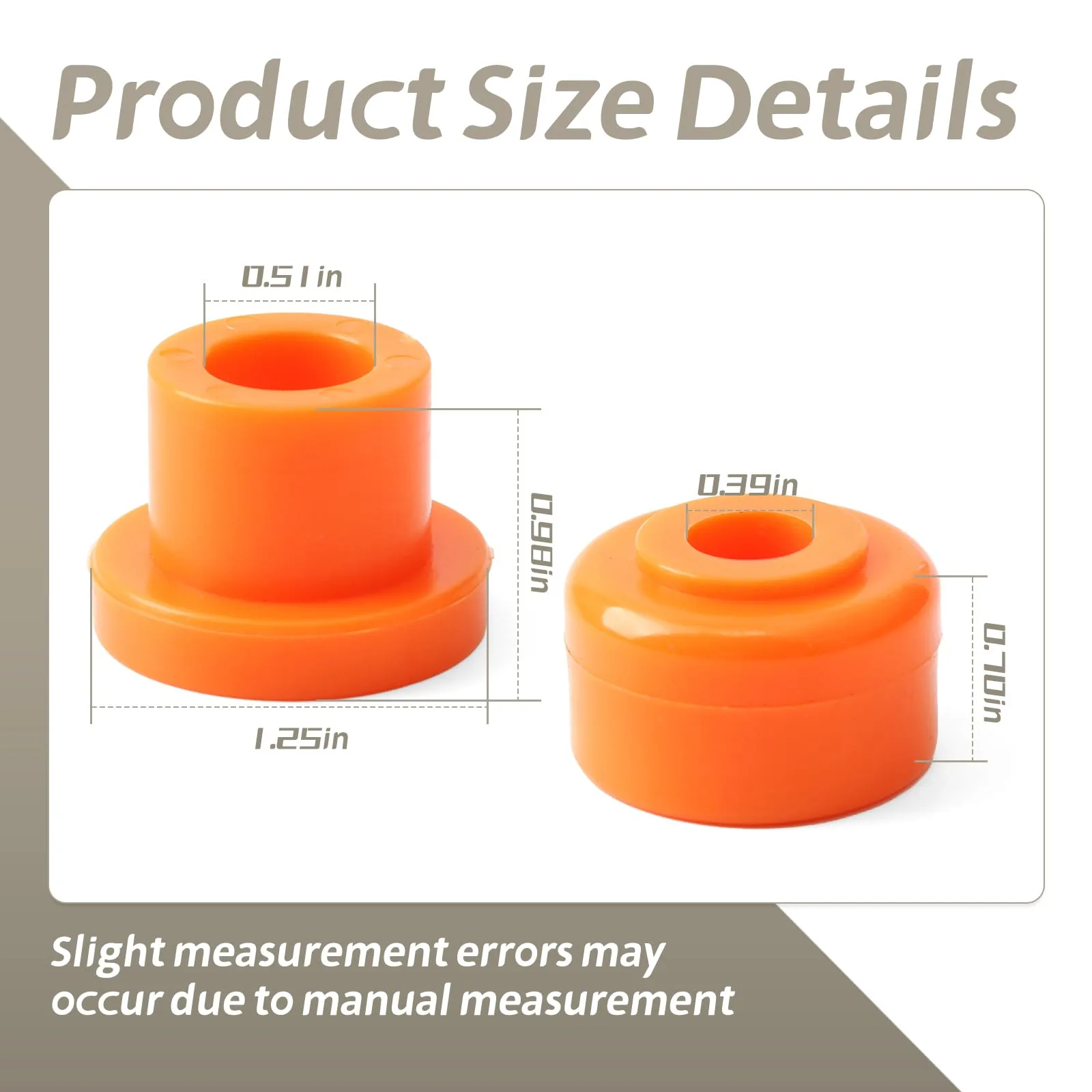 YIYANTO Orange Bushing Kit for GTW & madJax MJFX A-Arm Lift — 20 pcs image 3