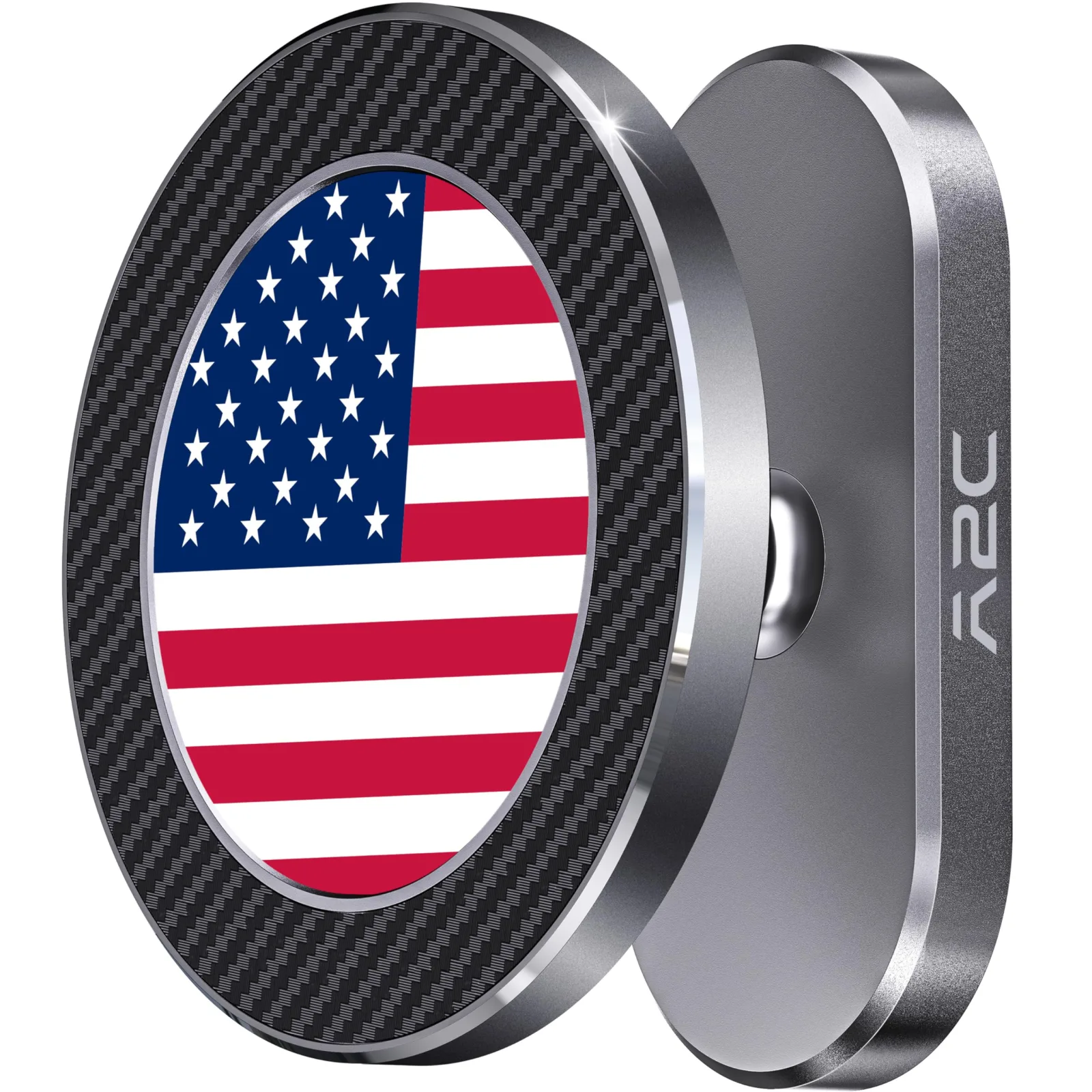 A2C American Flag Magnetic Golf Cart Phone Holder