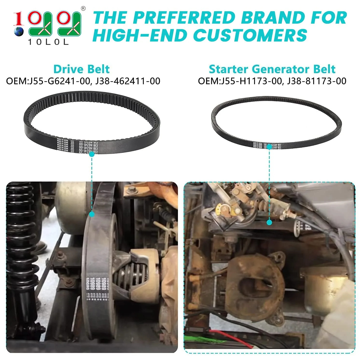 10L0L Yamaha Golf Cart Tune-Up and Belt Kit F74+Y200+Y200-A-B20 image 2