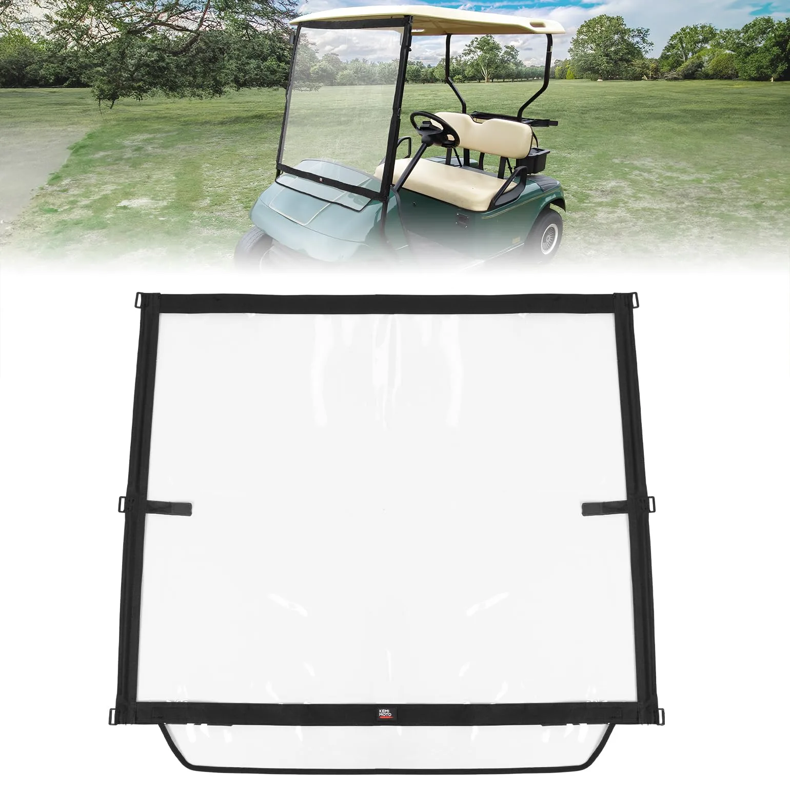 KEMIMOTO Foldable Windshield for E-Z-GO TXT 1994-2013