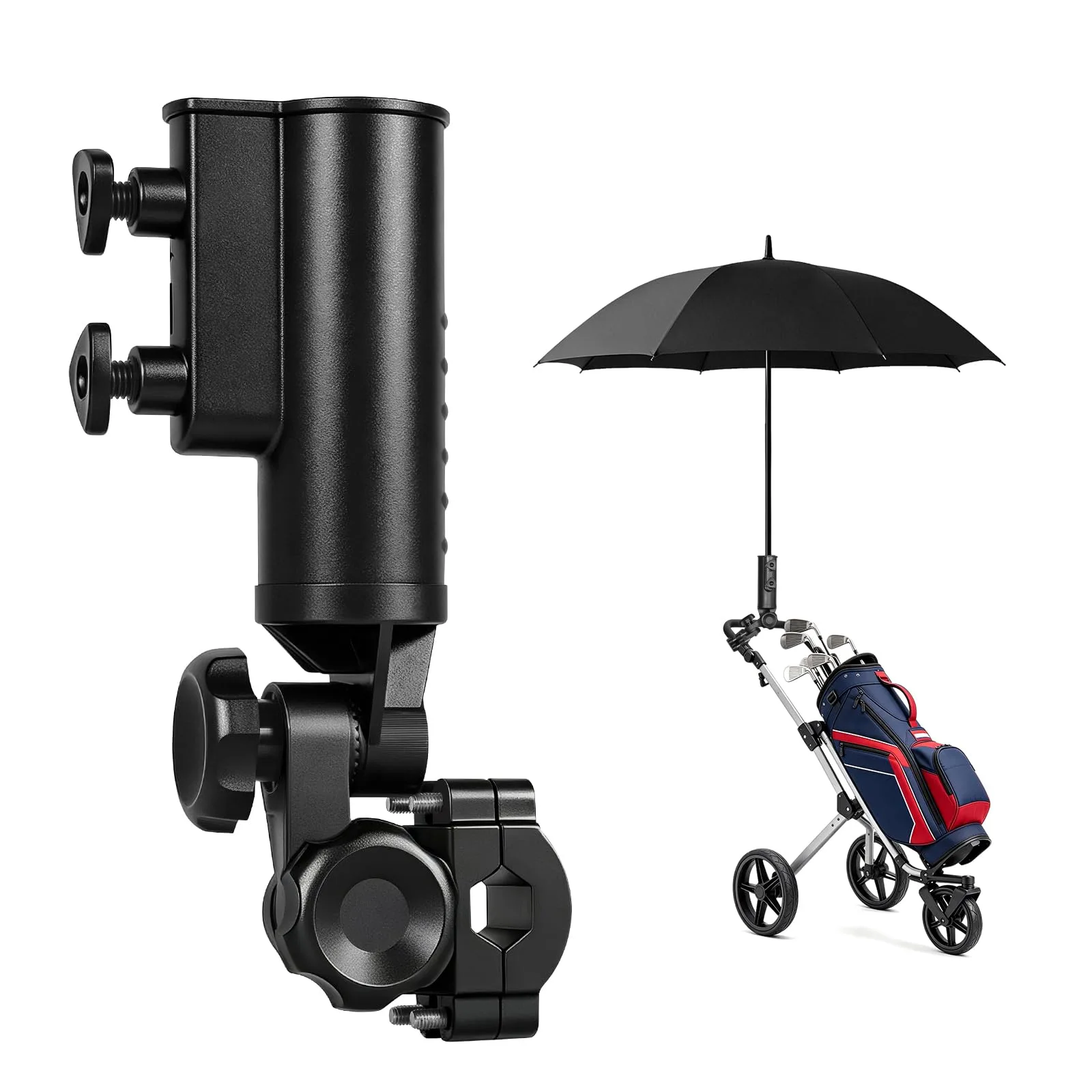 SANXIACAR Heavy Duty Golf Push Cart Umbrella Holder