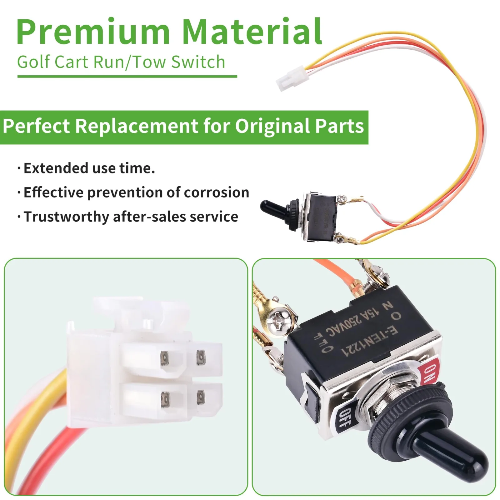 10L0L E-Z-GO Electric Run/Tow Switch 73125-G01 image 3