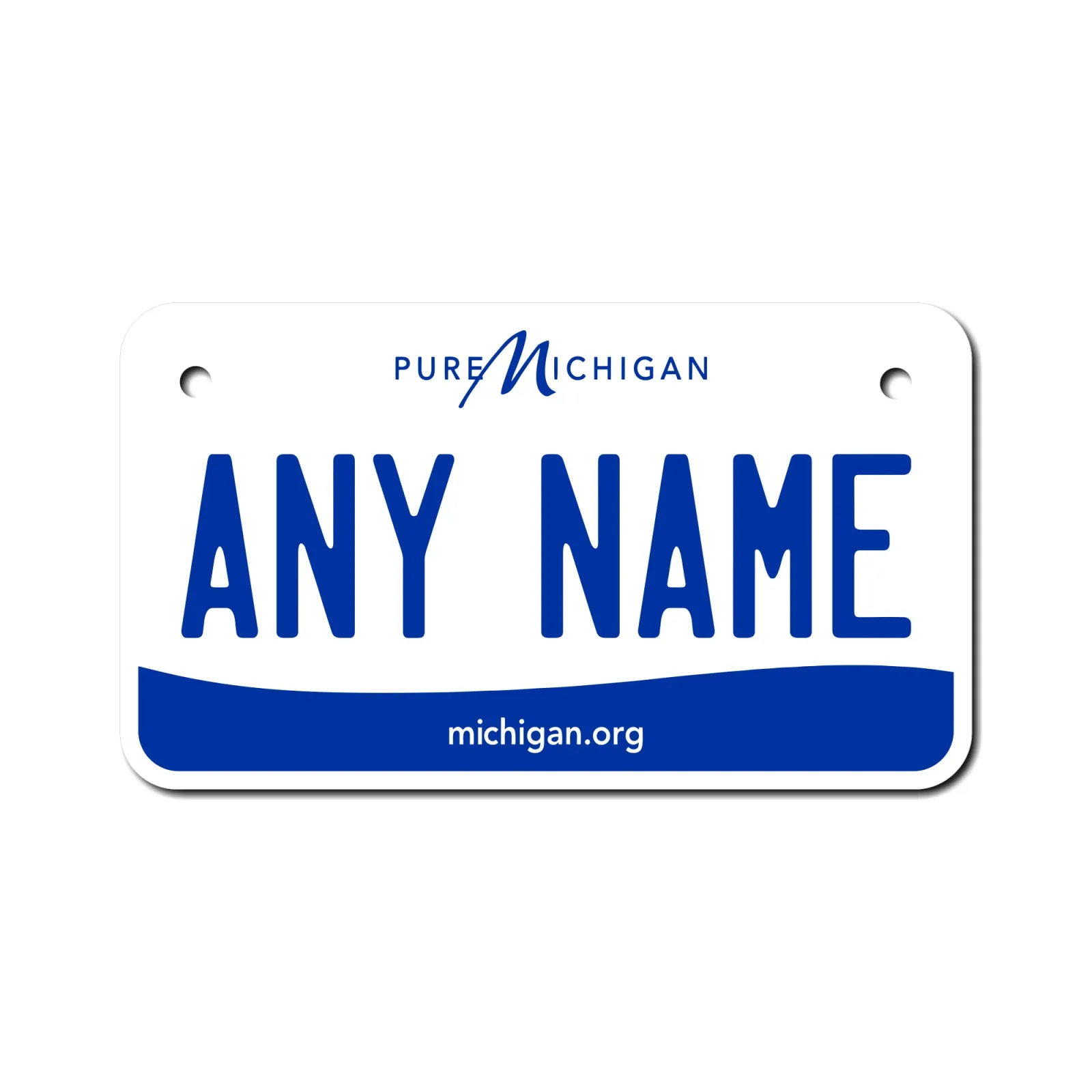 Personalized Aluminum Golf Cart License Plate, 4 x 7 Inch