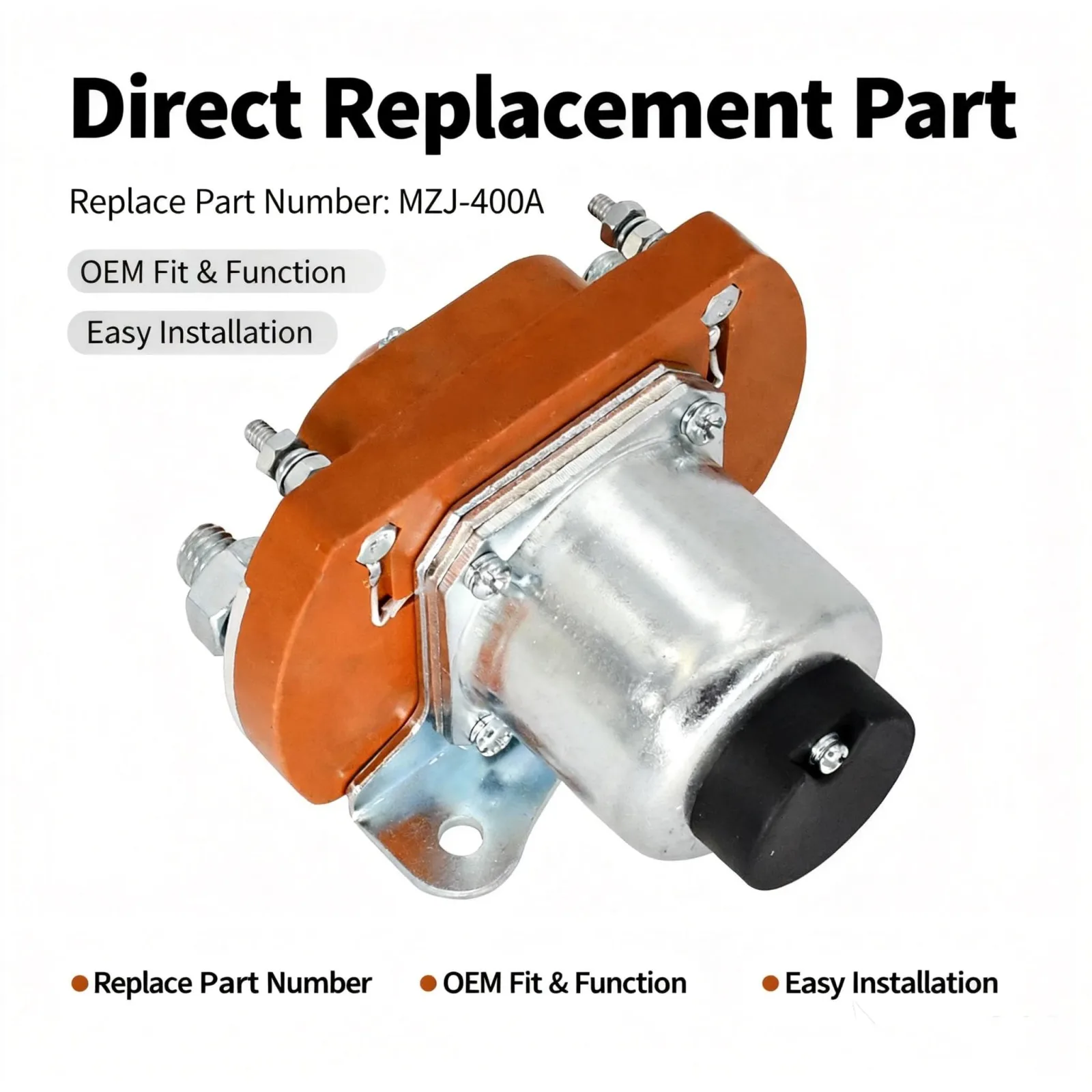 Meckparts 36V 400A MZJ-400A Golf Cart Solenoid image 2
