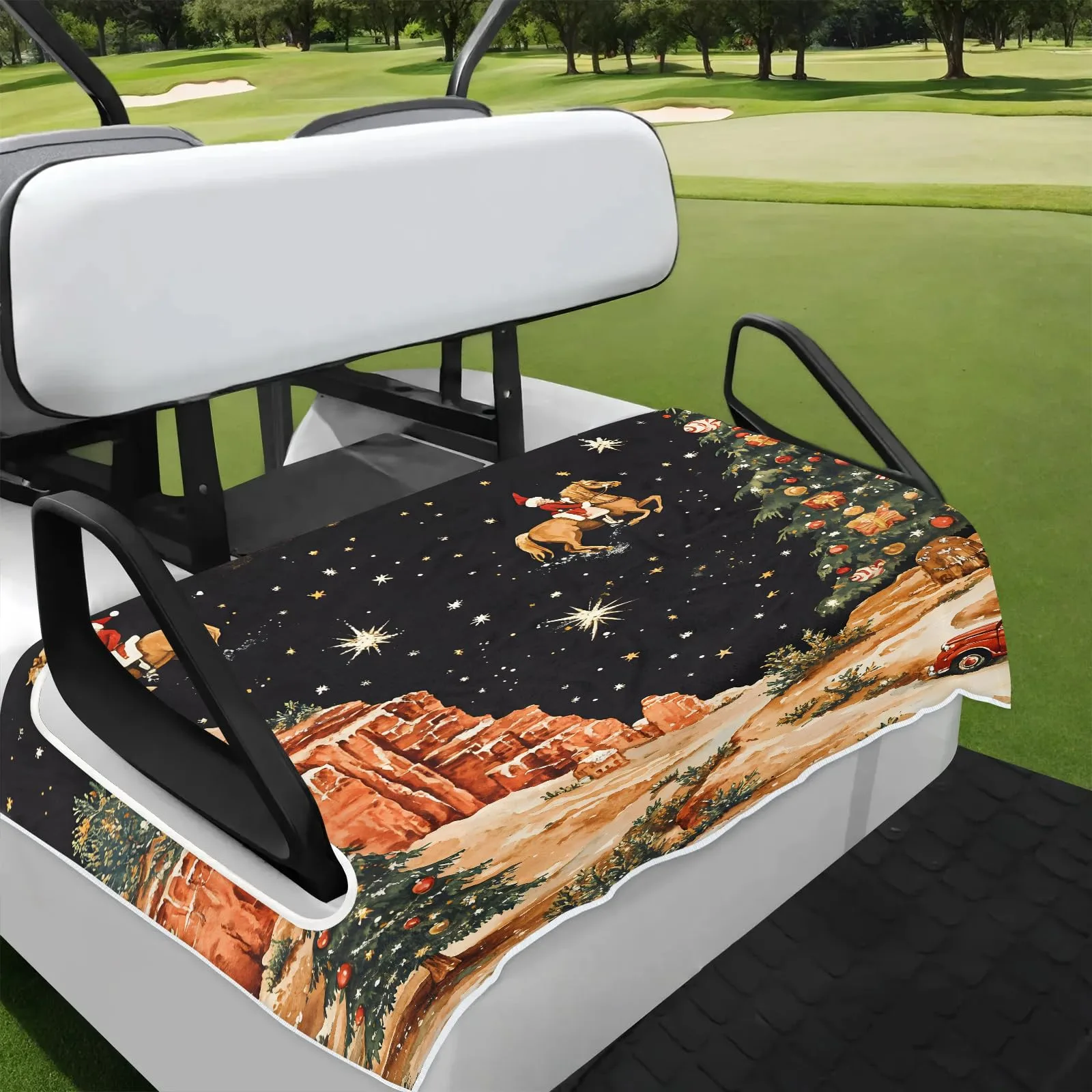 Tiveruda Golf Cart Seat Cover for Double Seats, 51 x 31 in.