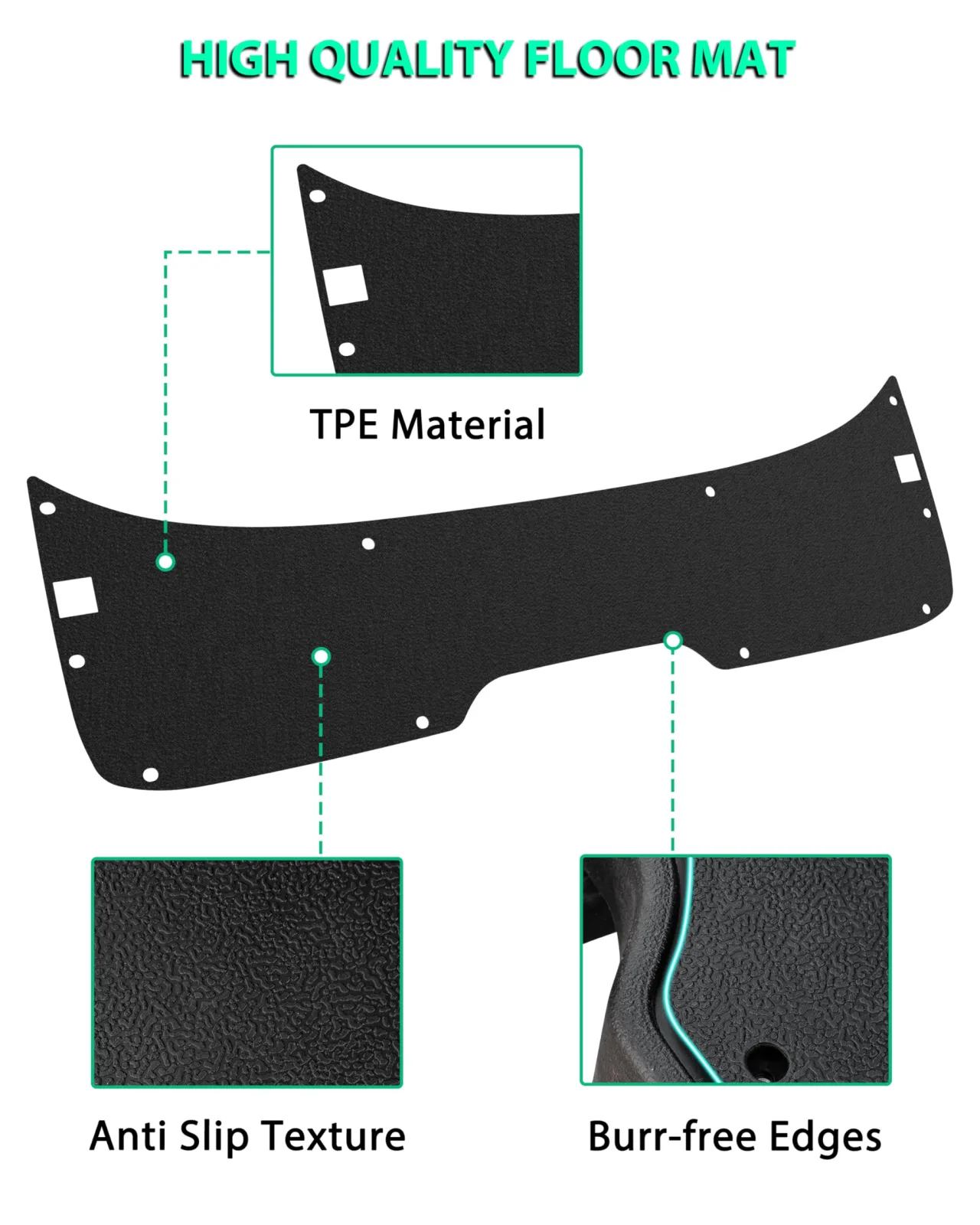 POKIAUTO Rear Floor Mat for Club Car Tempo 4-Passenger image 4