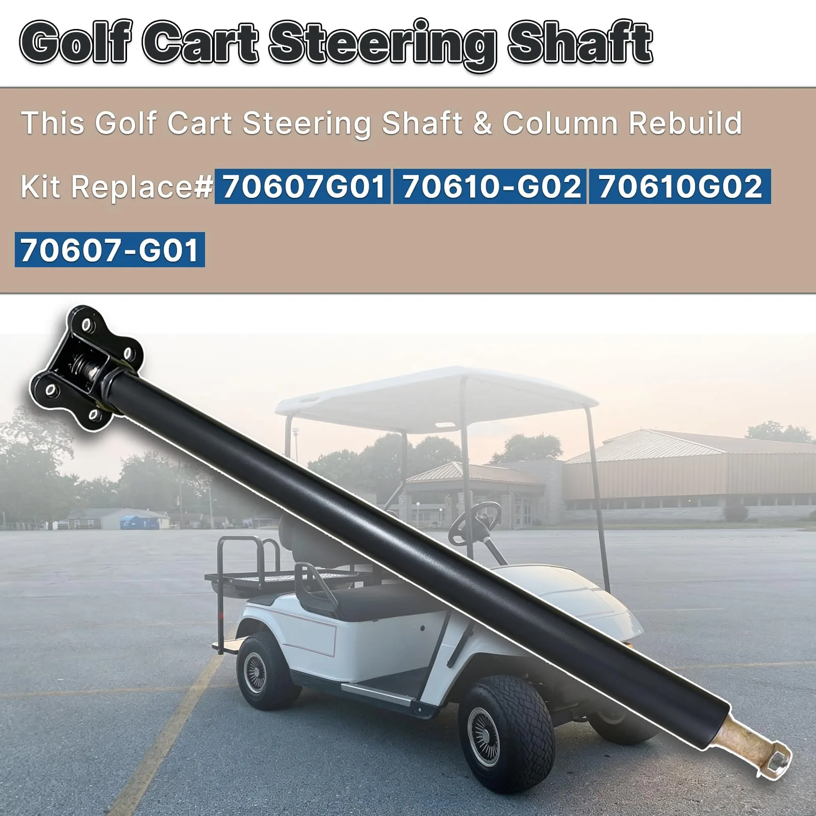 JUNHEKJ 70607-G01 Steering Shaft Kit for E-Z-GO TXT image 2