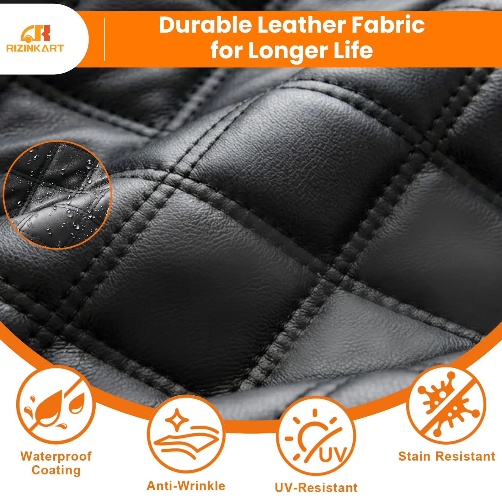RIZINKART Front Seat Covers for EZGO TXT and RXV image 4