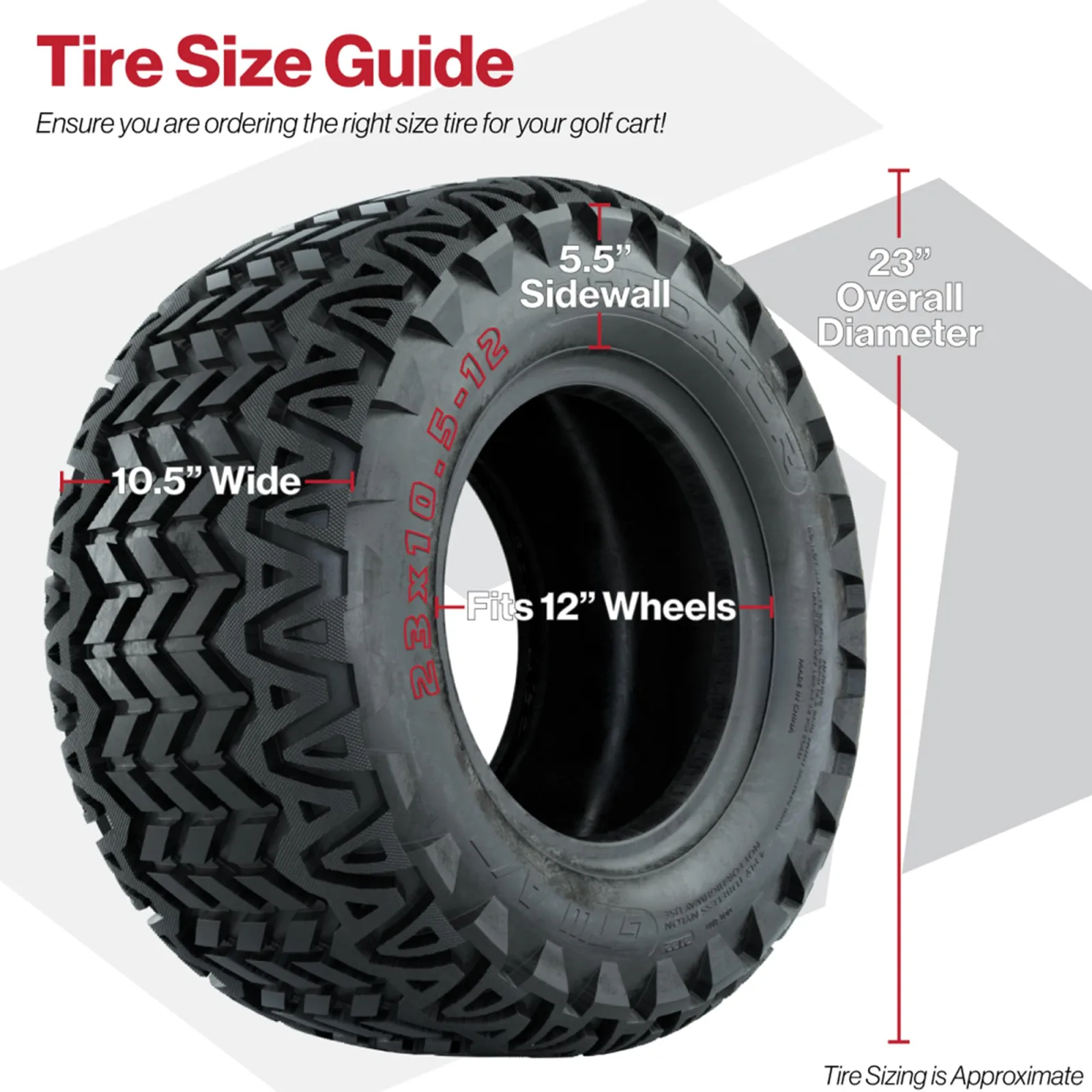 GTW A19-766 12-Inch Golf Cart Wheels and Tires image 2