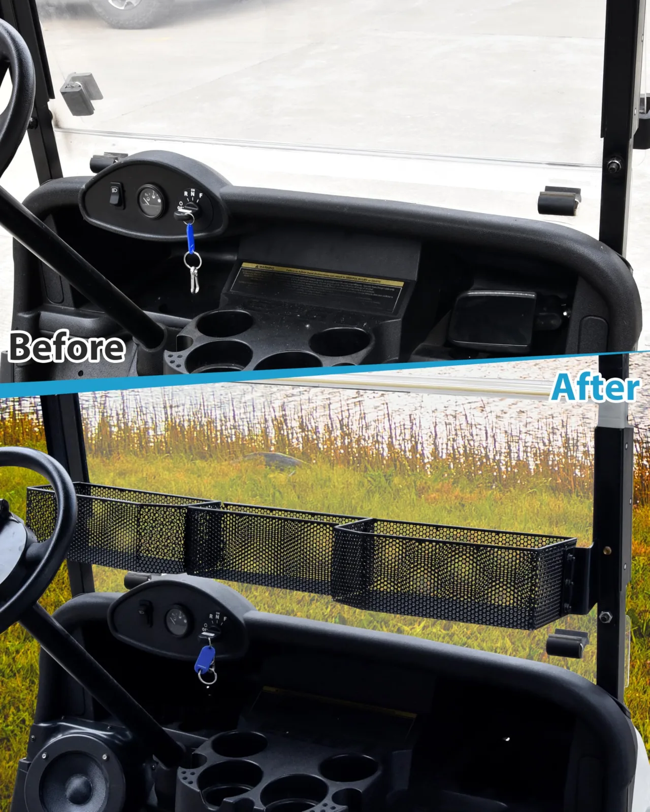 SAUTVS Inner Front Storage Basket for E-Z-GO RXV image 2