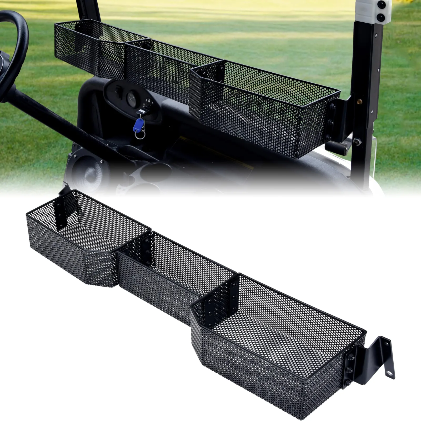 SAUTVS Inner Front Storage Basket for E-Z-GO RXV