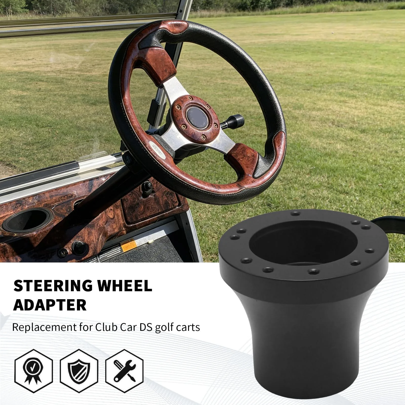 EATAKWARD CM0440 Steering Wheel Adapter for Club Car Precedent & 2019 Tempo image 2