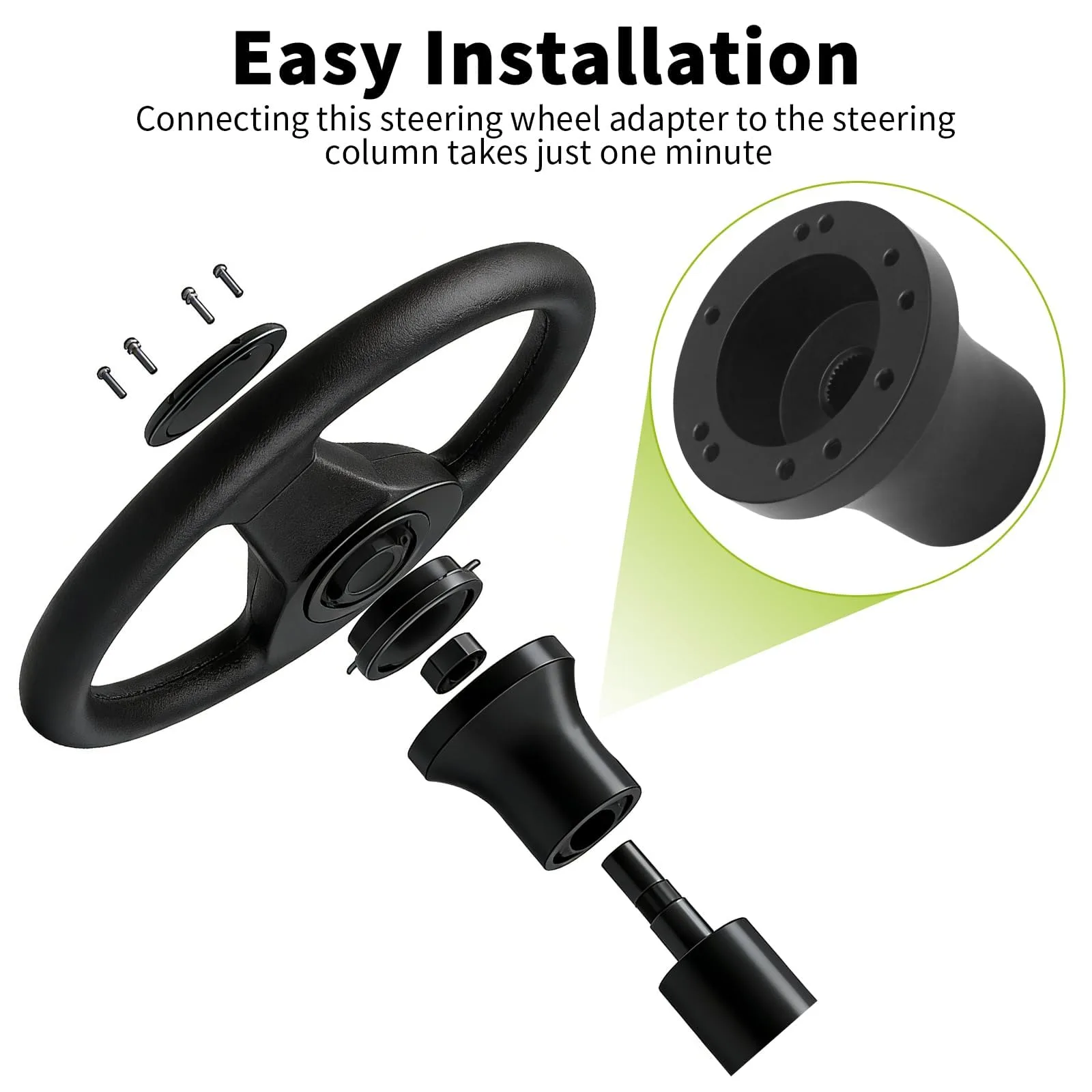 EATAKWARD CM0440 Steering Wheel Adapter for Club Car Precedent & 2019 Tempo image 4