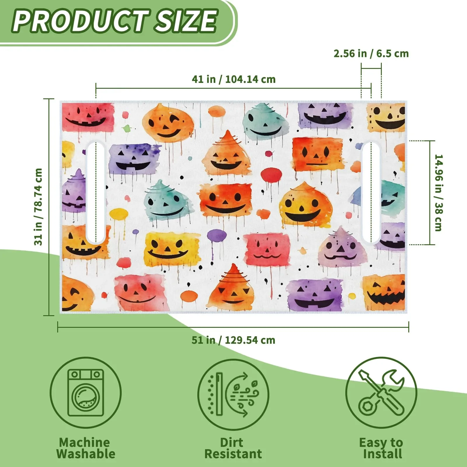 Tiveruda Halloween Ghost Golf Cart Seat Cover, 51 x 31 in image 2