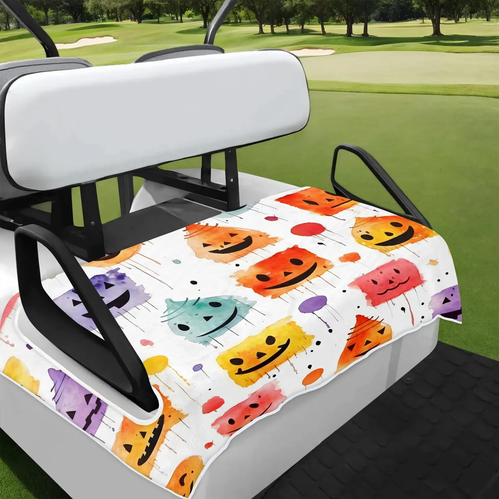 Tiveruda Halloween Ghost Golf Cart Seat Cover, 51 x 31 in