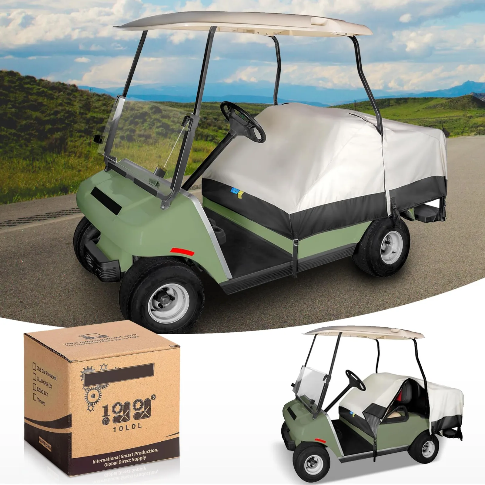 10L0L Golf Cart Seat Cover for E-Z-GO and Club Car