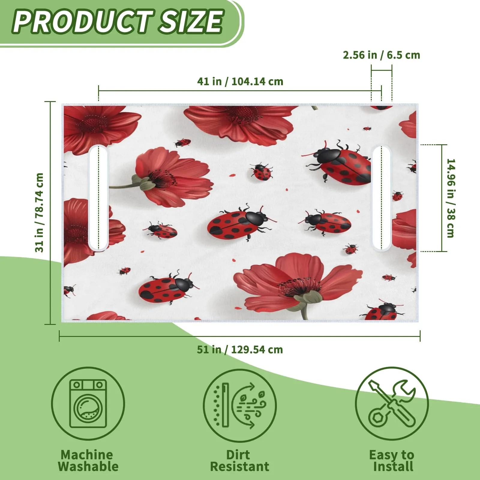 Tiveruda Golf Cart Seat Cover for Double Seats, 51 x 31 in image 2
