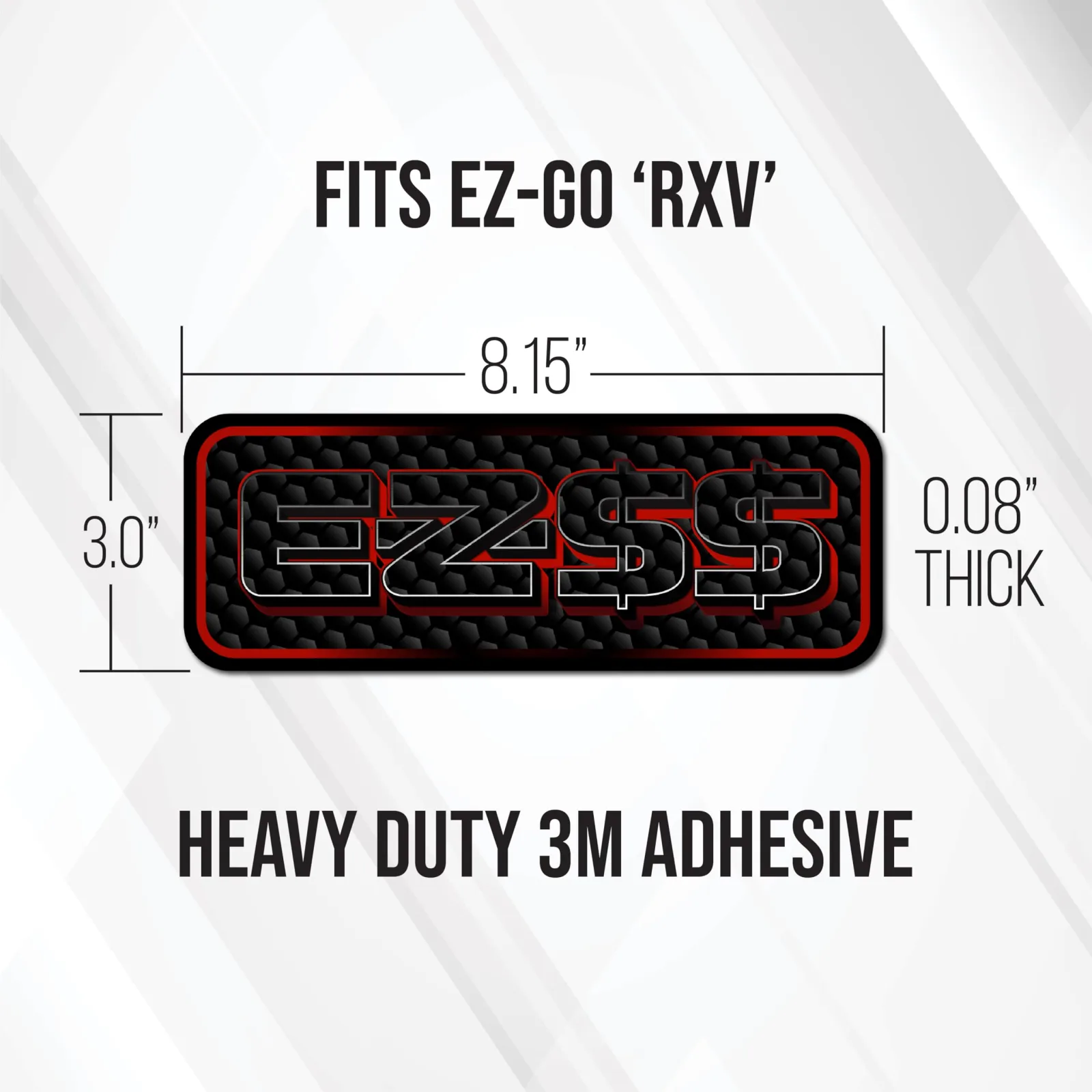Gimme Golf USA E-Z-GO RXV Front Name Plate image 4