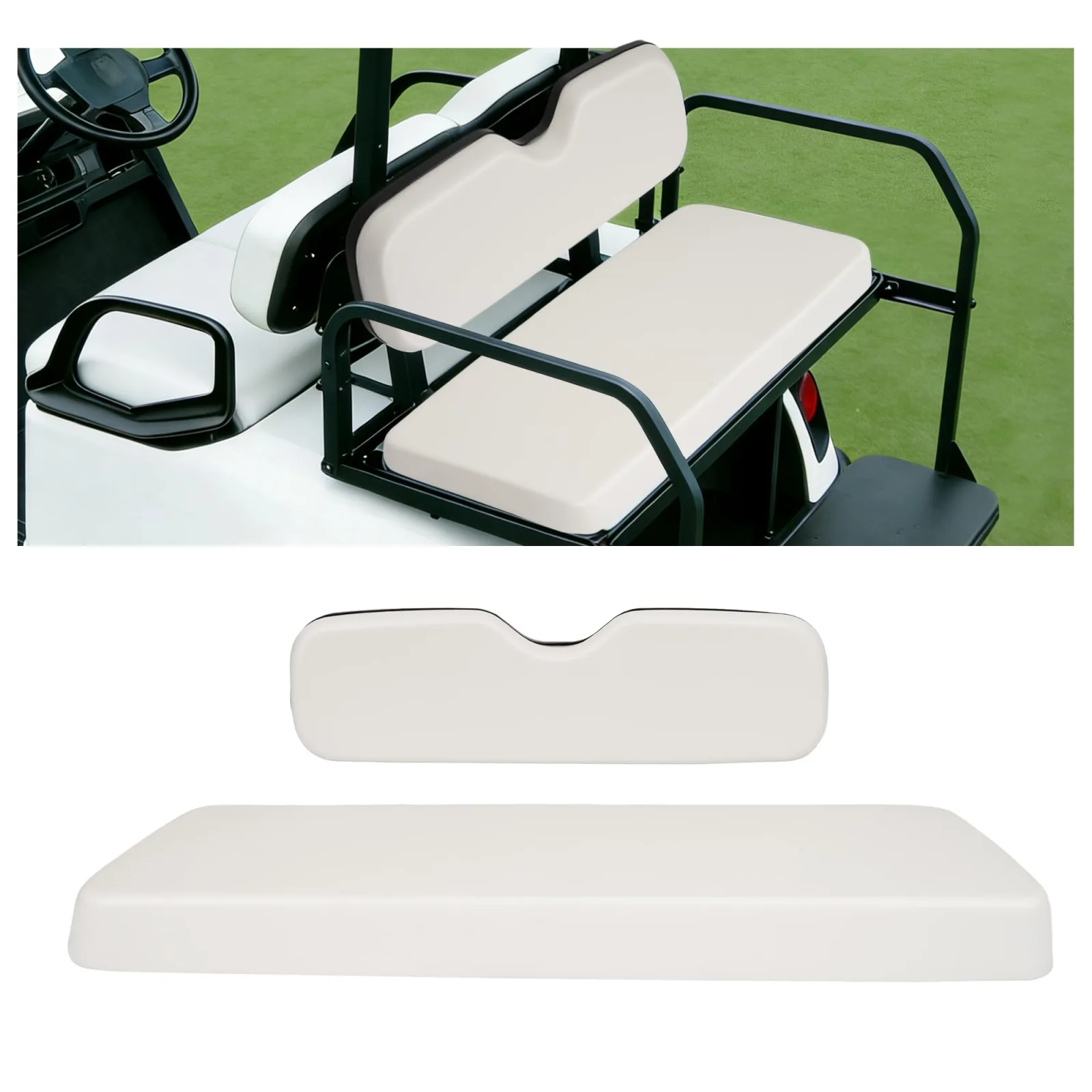 ECOTRIC Golf Cart Rear Seat Cushion and Backrest LYA-078-2-W