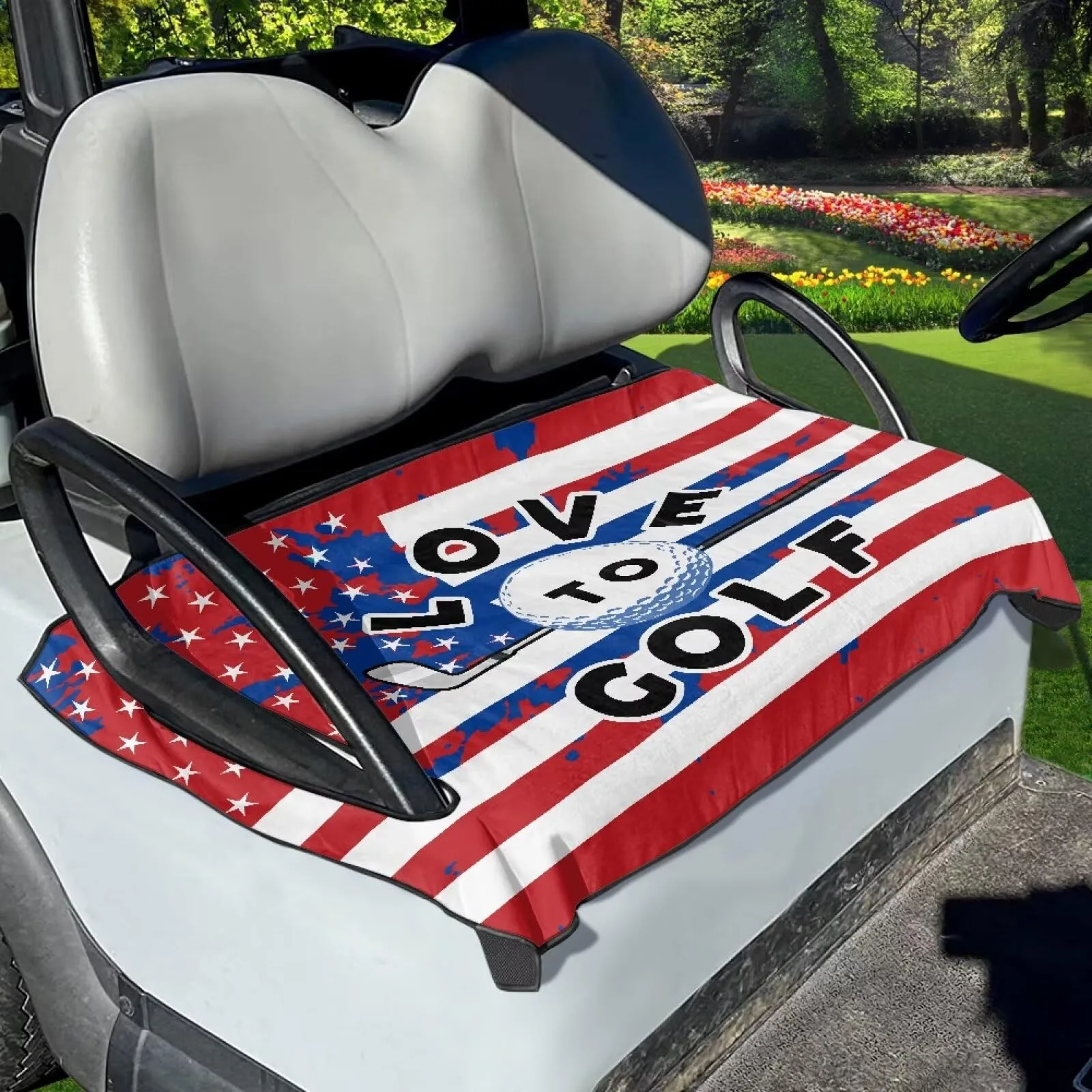 TOADDMOS Golf Cart Seat Cover for 2-Seat Carts