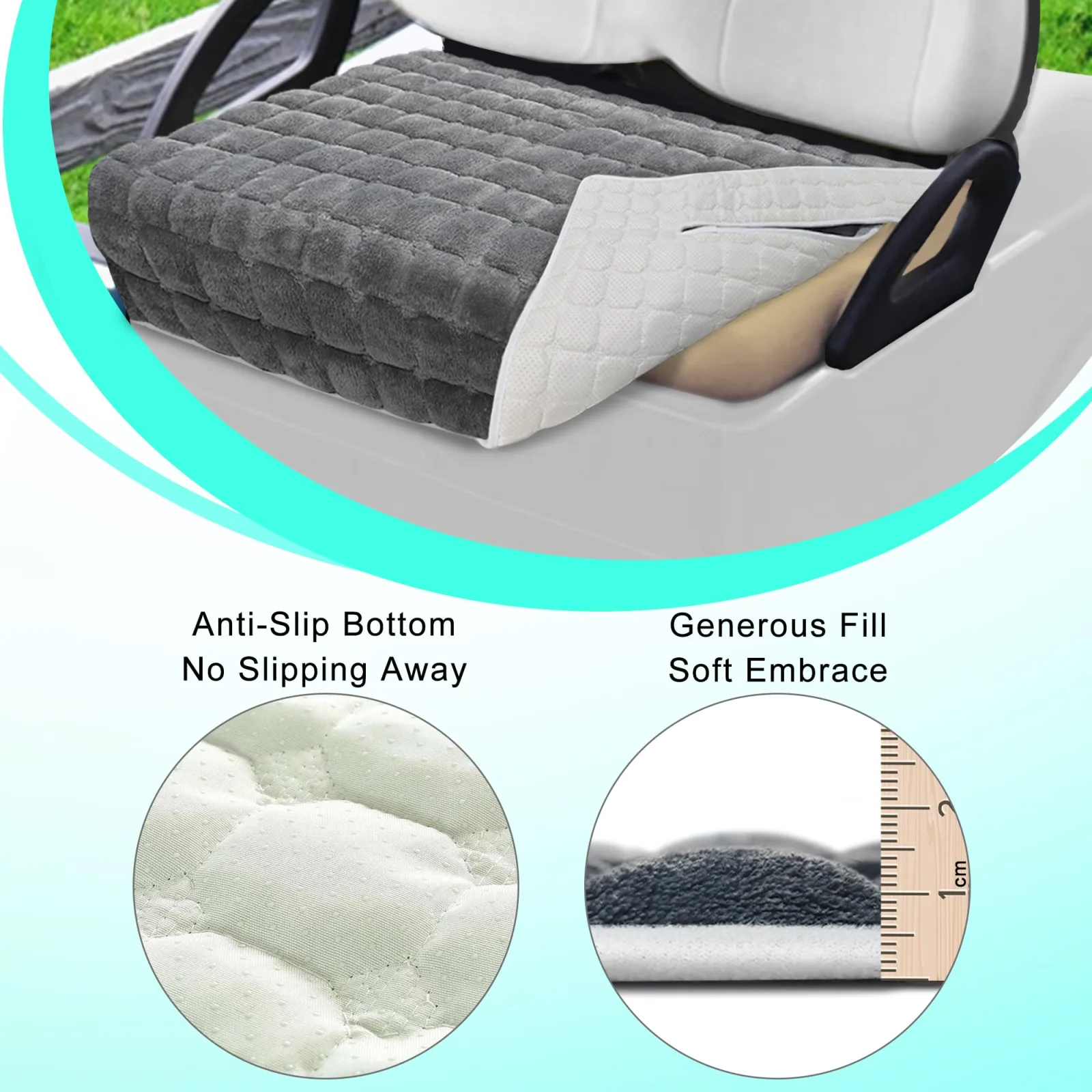 YOKYHOM Golf Cart Seat Cover for 2-Seater Carts image 3