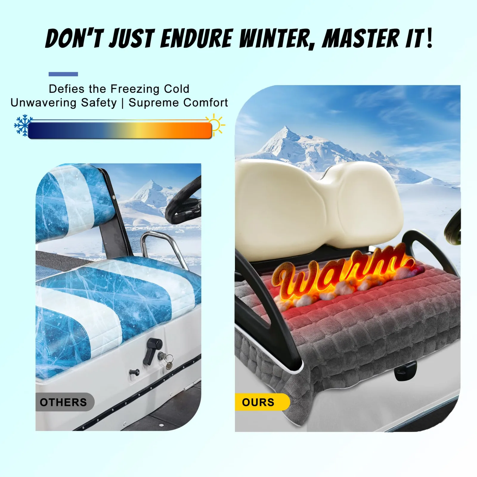 YOKYHOM Golf Cart Seat Cover for 2-Seater Carts image 4