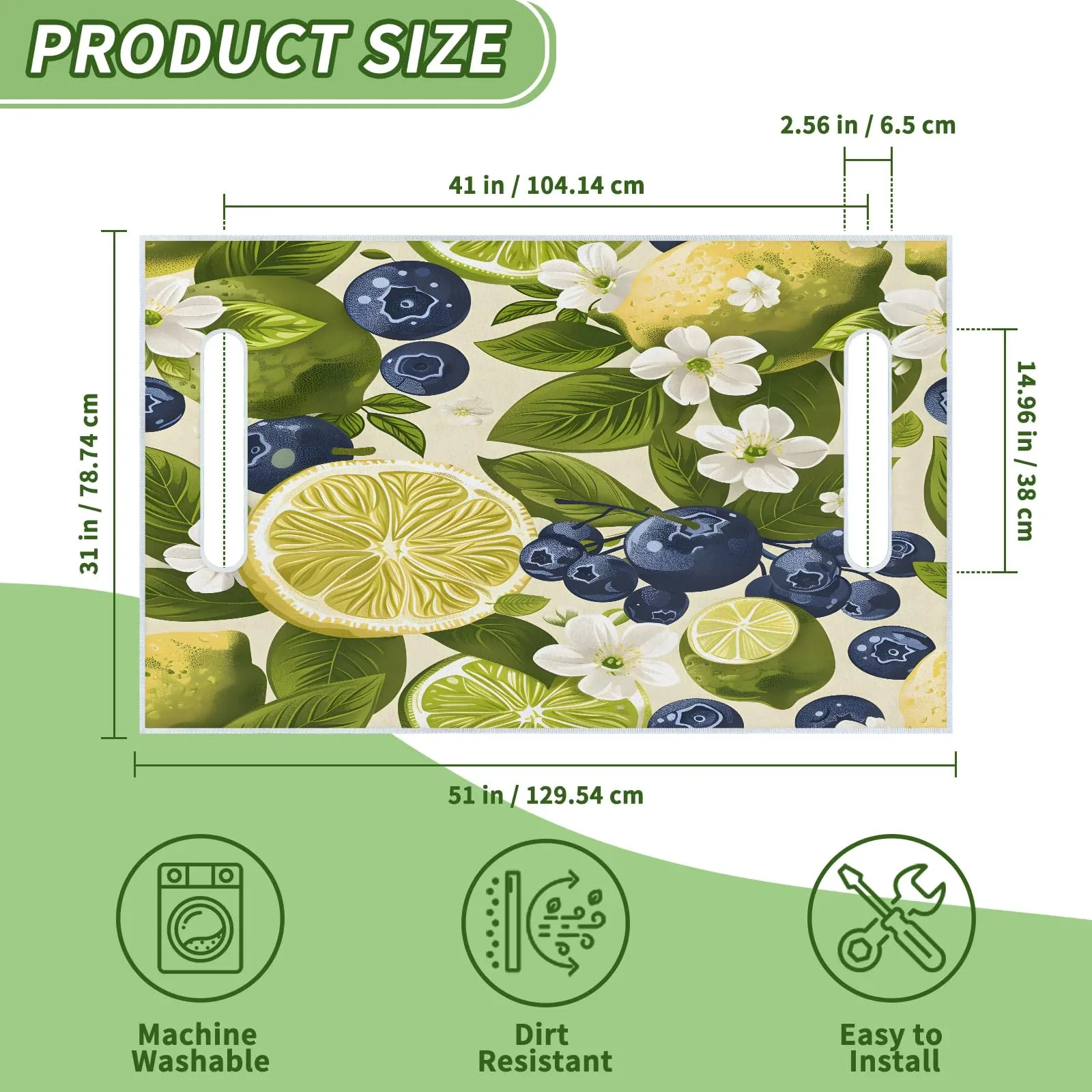 Tiveruda Fruit Lemon Berry Golf Cart Seat Cover image 2