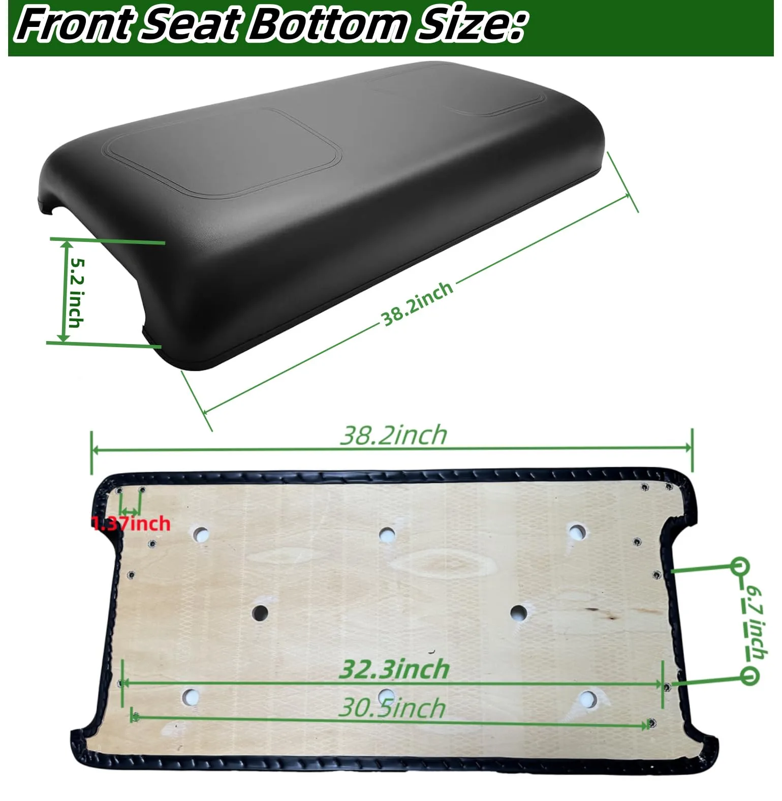Dr.Acces Front Seat Cushion Set for Club Car DS image 4