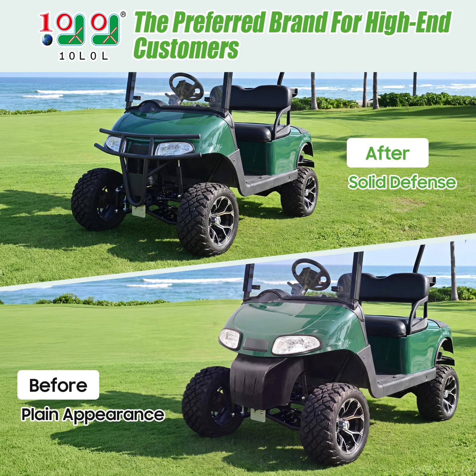 10L0L Brush Guard Front Bumper for E-Z-GO RXV 2008-2015 image 2