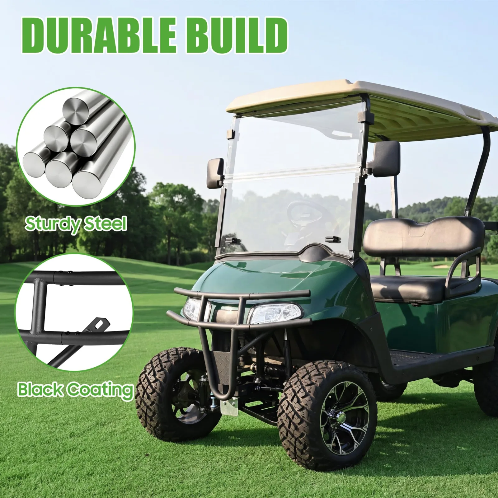 10L0L Brush Guard Front Bumper for E-Z-GO RXV 2008-2015 image 3