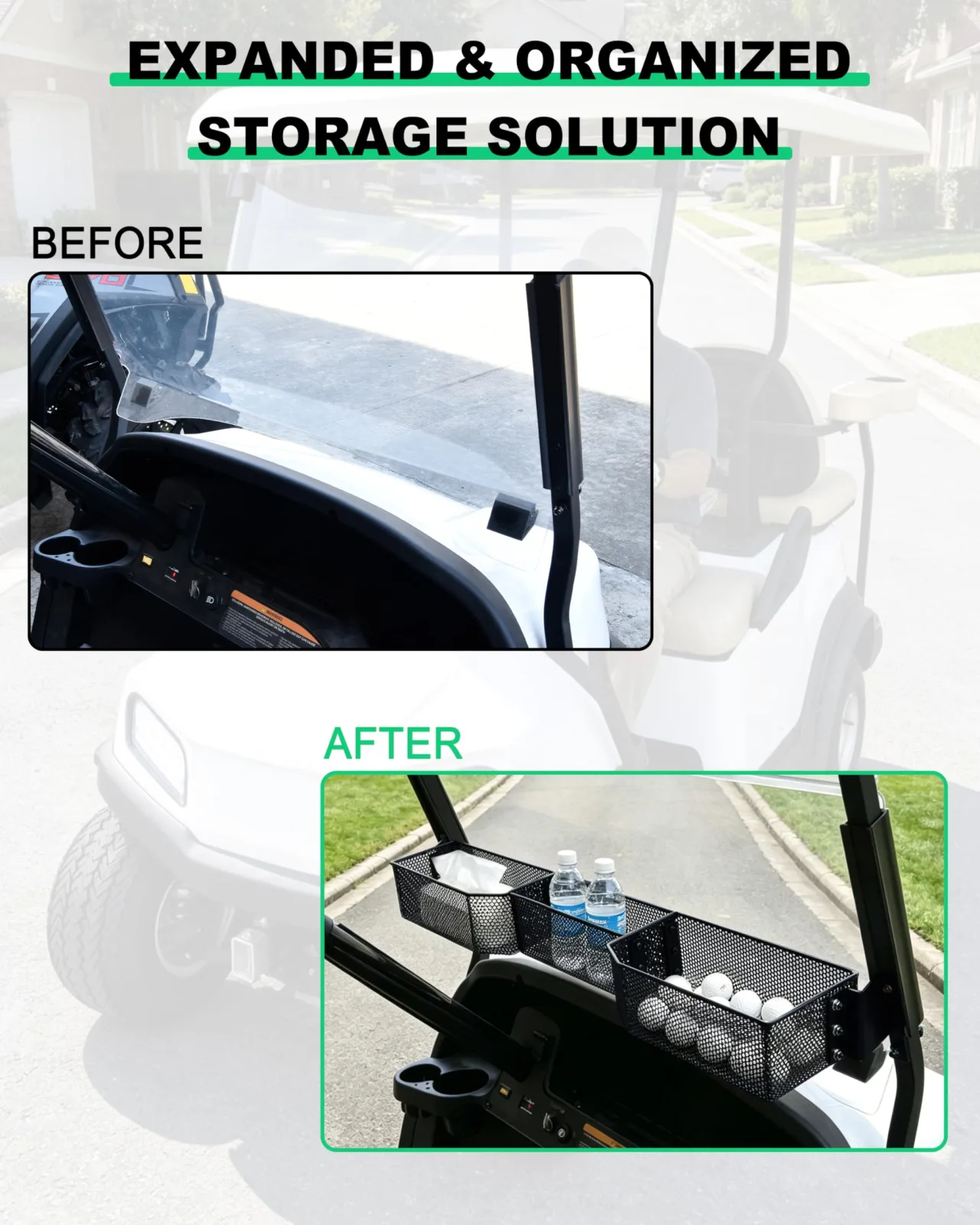 LDETXY Front Storage Basket for Club Car Tempo 2025 image 3