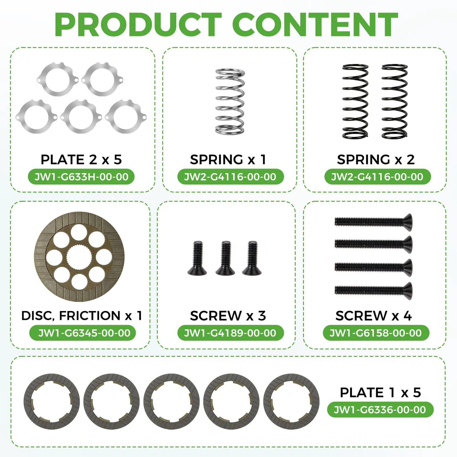 10L0L Brake Friction Disc Kit for Yamaha G29 Drive image 3