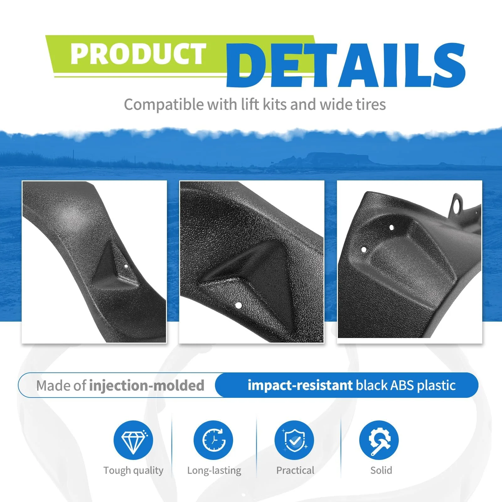 WUTIST Fender Flares for 2019+ Club Car Onward GO-5584 image 4