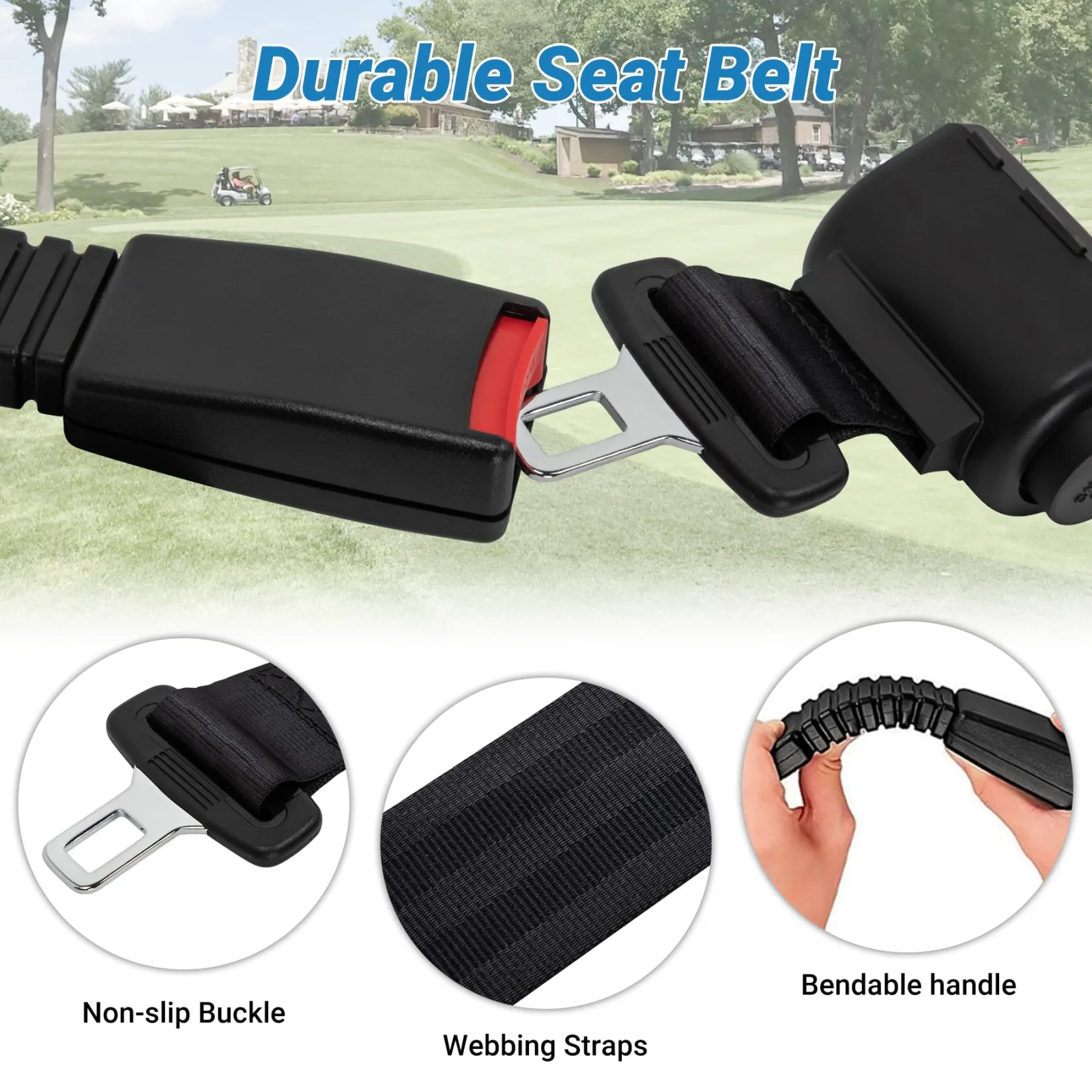 Toriexon Golf Cart Seat Belt Kit for E-Z-GO, Yamaha, Club Car image 3