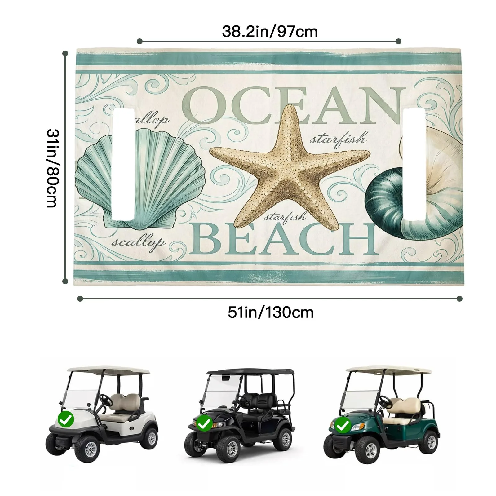 Trosturdspn Golf Cart Seat Towel Blanket 51 x 31 Inch image 2