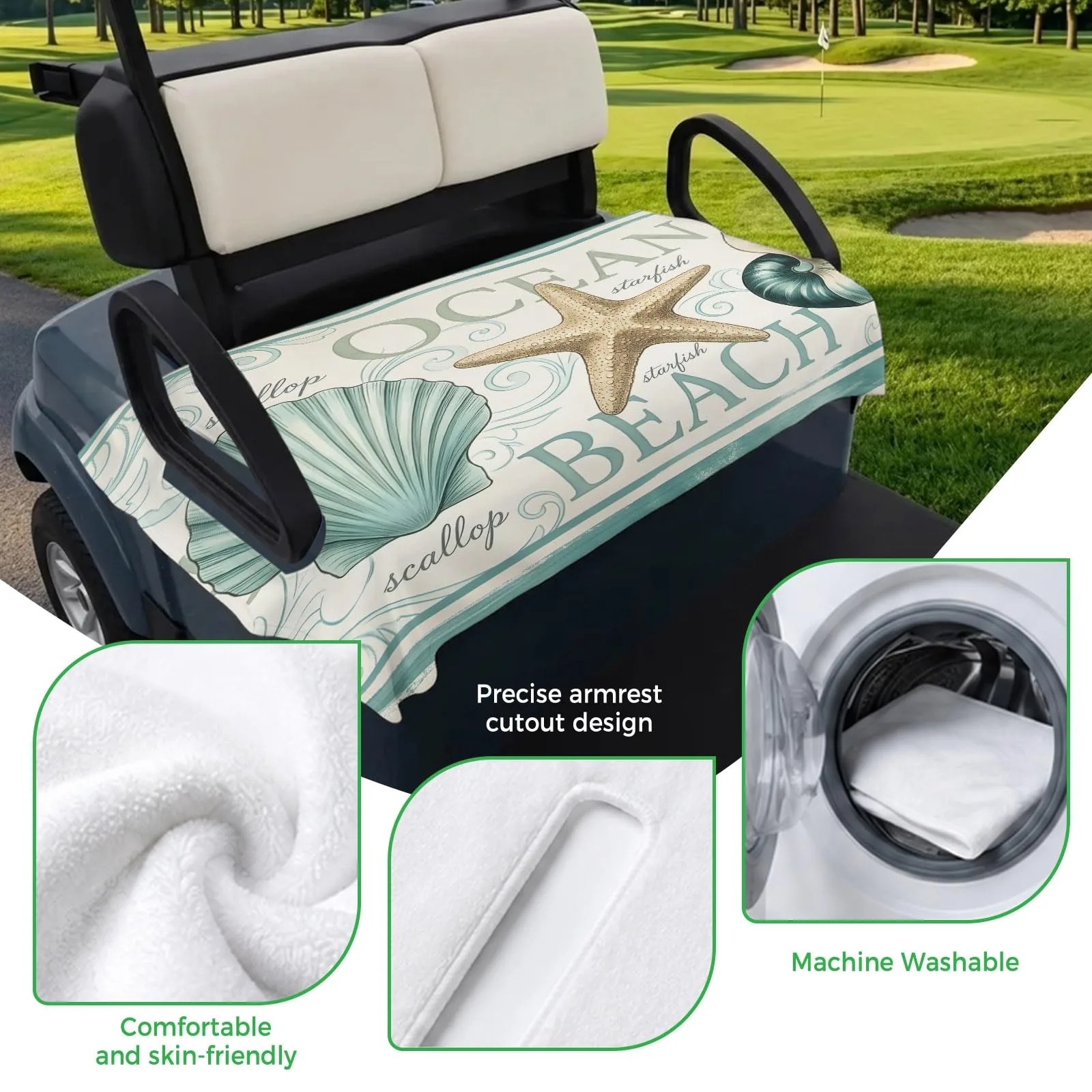 Trosturdspn Golf Cart Seat Towel Blanket 51 x 31 Inch image 3