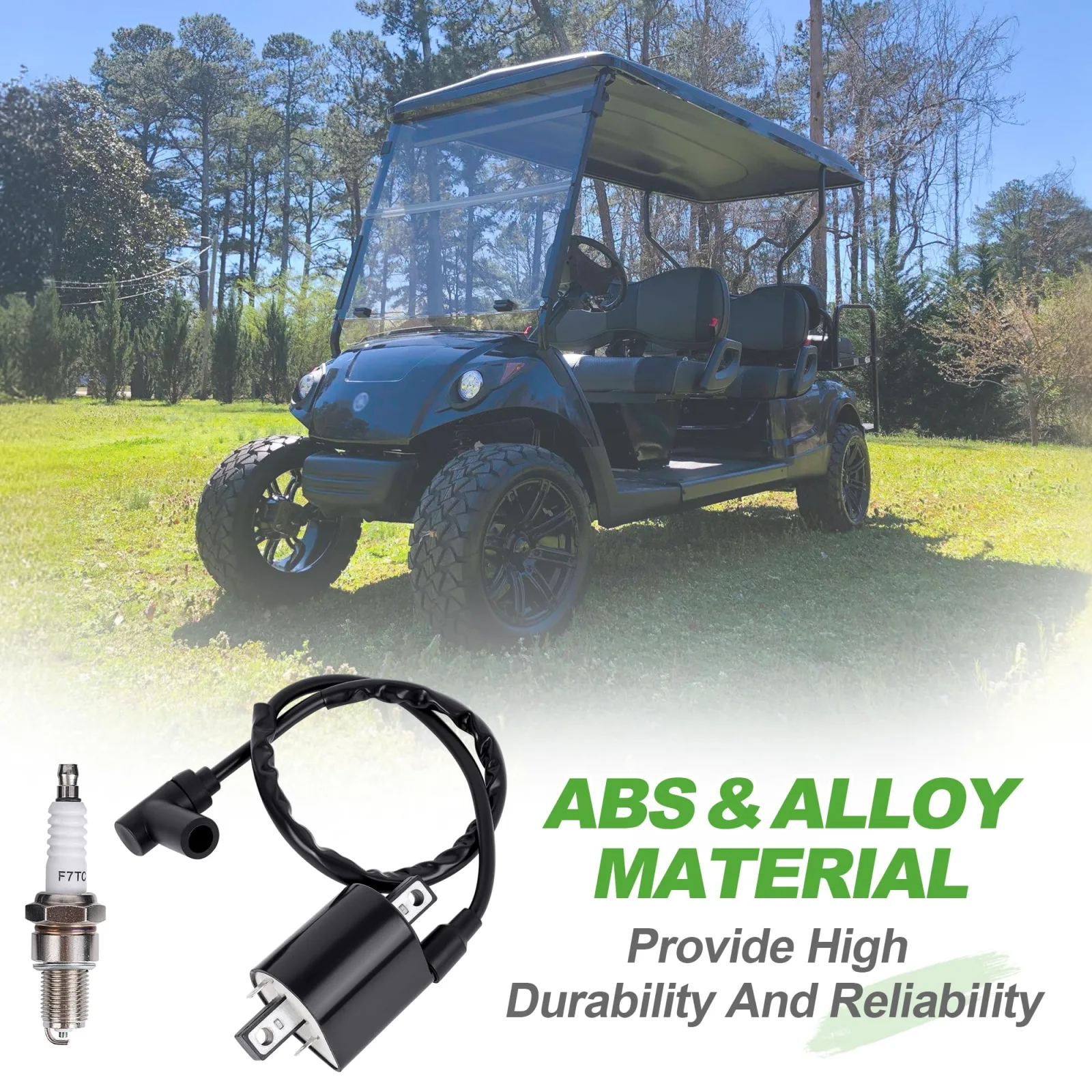 10L0L Ignition Coil and Spark Plug for Yamaha Golf Carts image 3