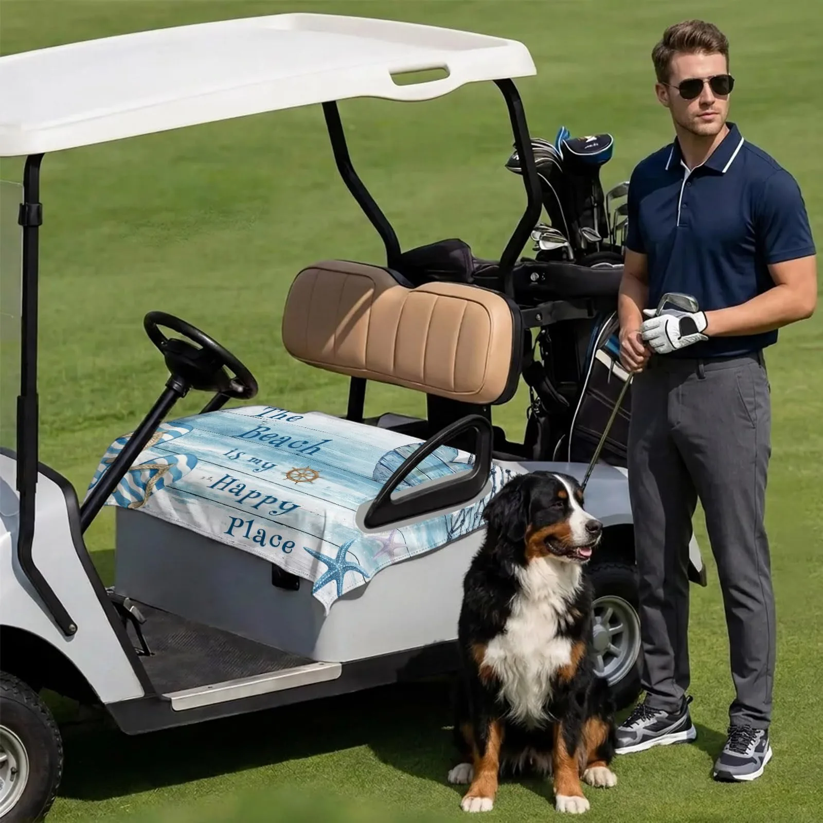 DecorLovee Golf Cart Seat Cover for E-Z-GO and Club Car image 3