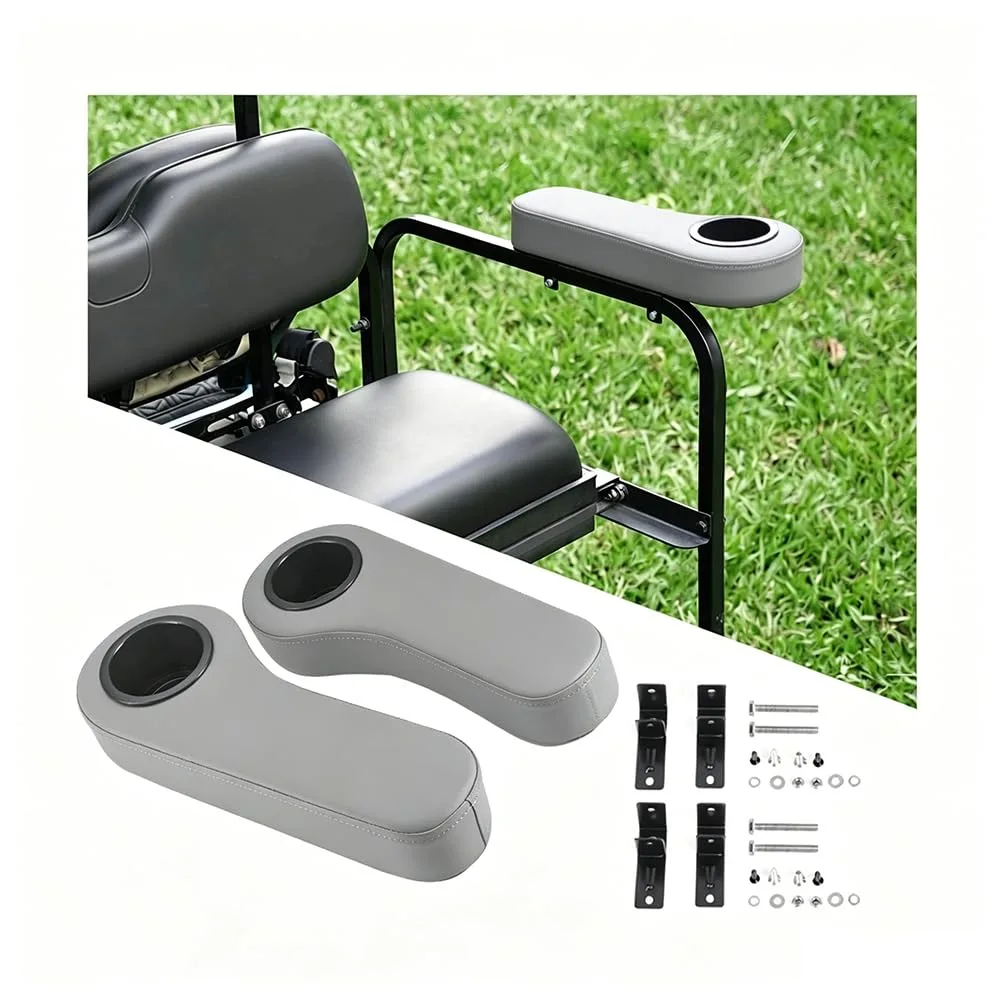 MTNYY Rear Seat Armrest with Removable Cup Holder for E-Z-GO Shuttle 6 (2010–2026)