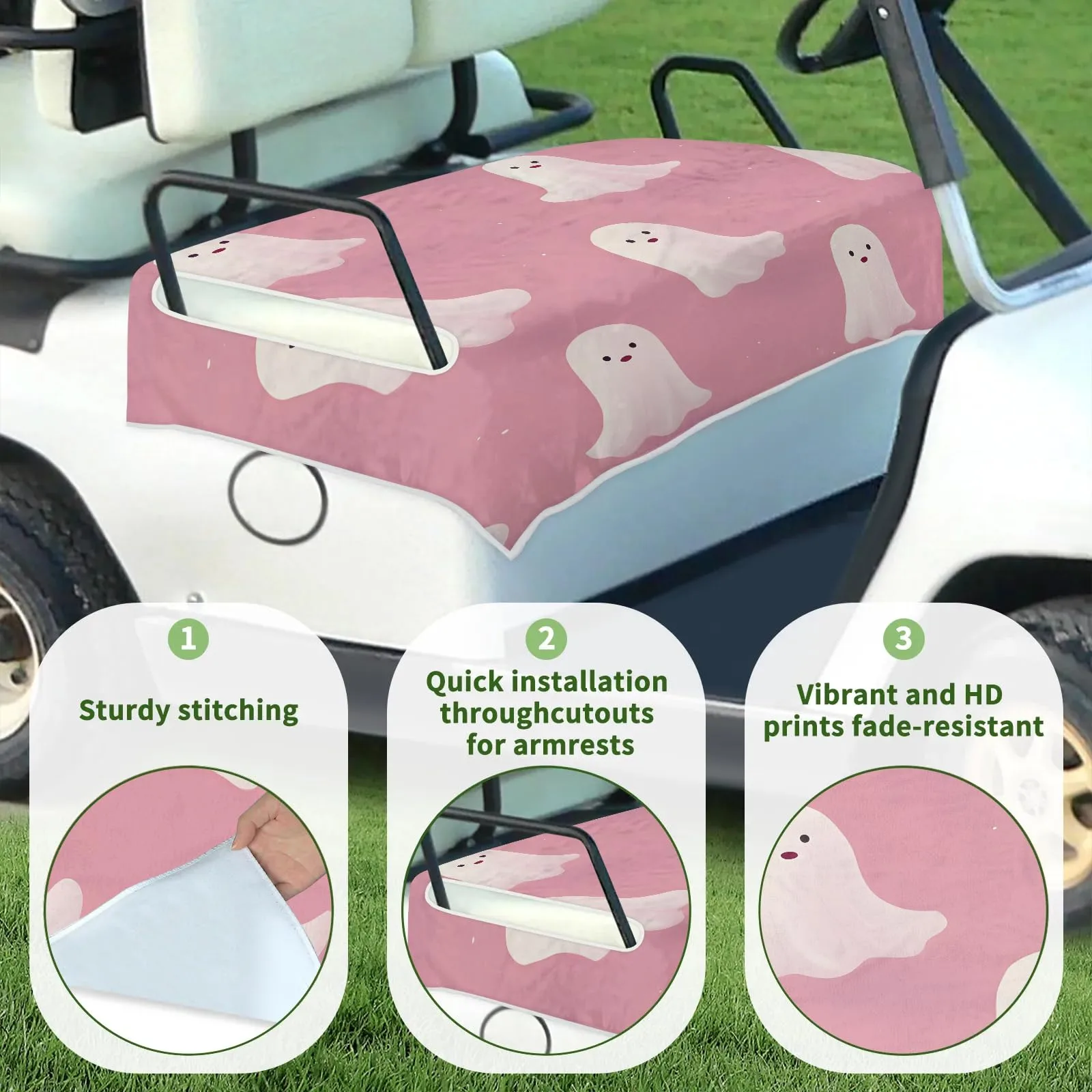 Tiveruda Golf Cart Seat Cover for Double Seats image 3
