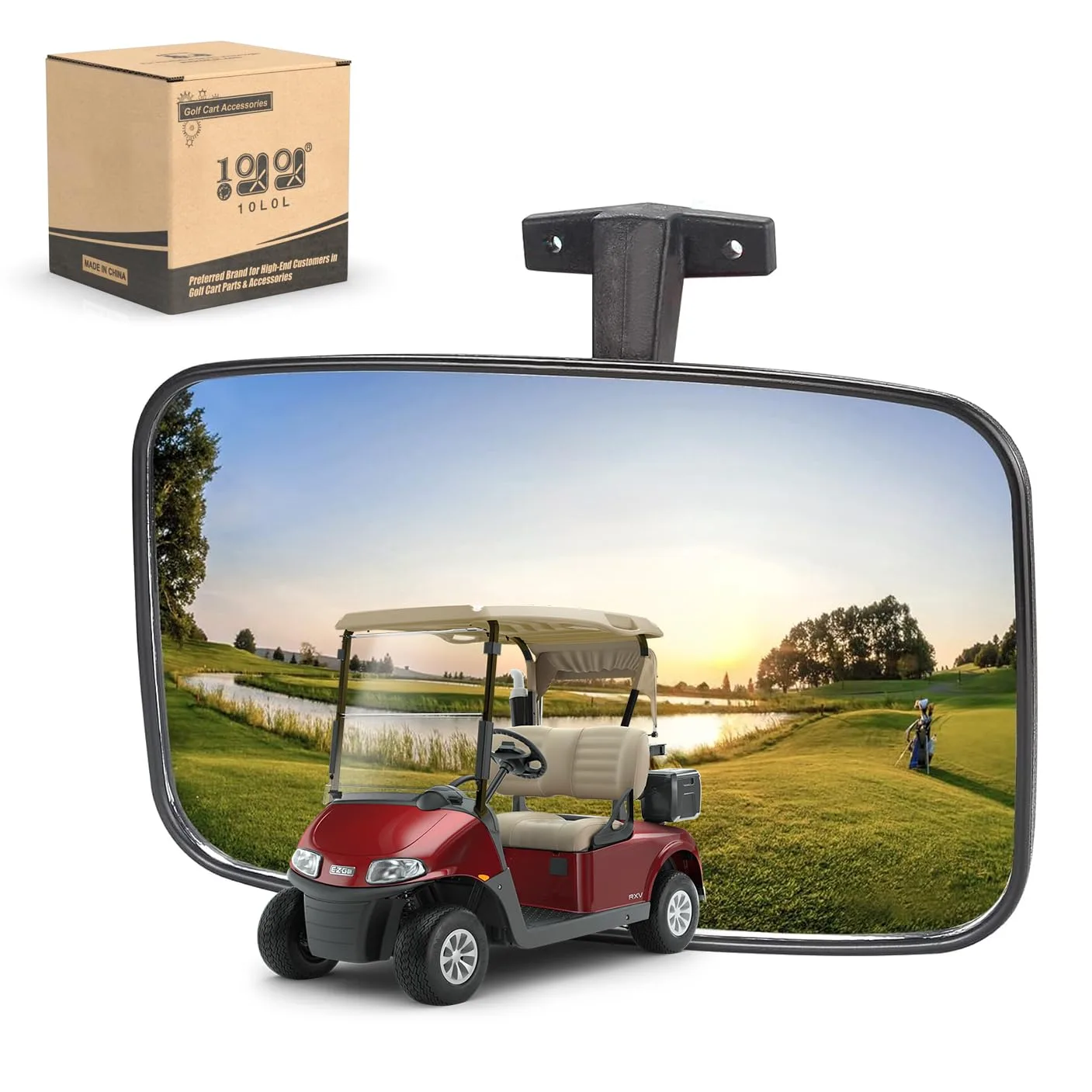 10L0L 8009 Golf Cart Folding Rear View Mirror