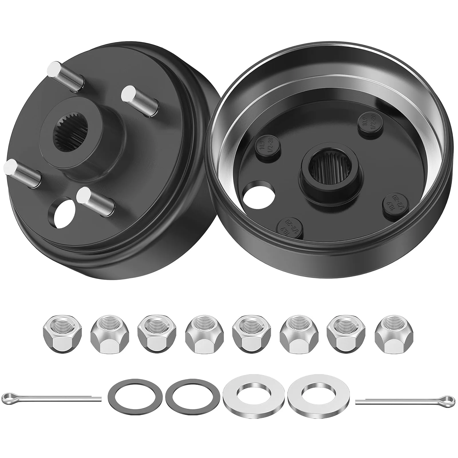 CLUBRALLY Aix-CB-095 Brake Drum Kit for 1991‑Up E‑Z‑GO & 1996‑Up Columbia
