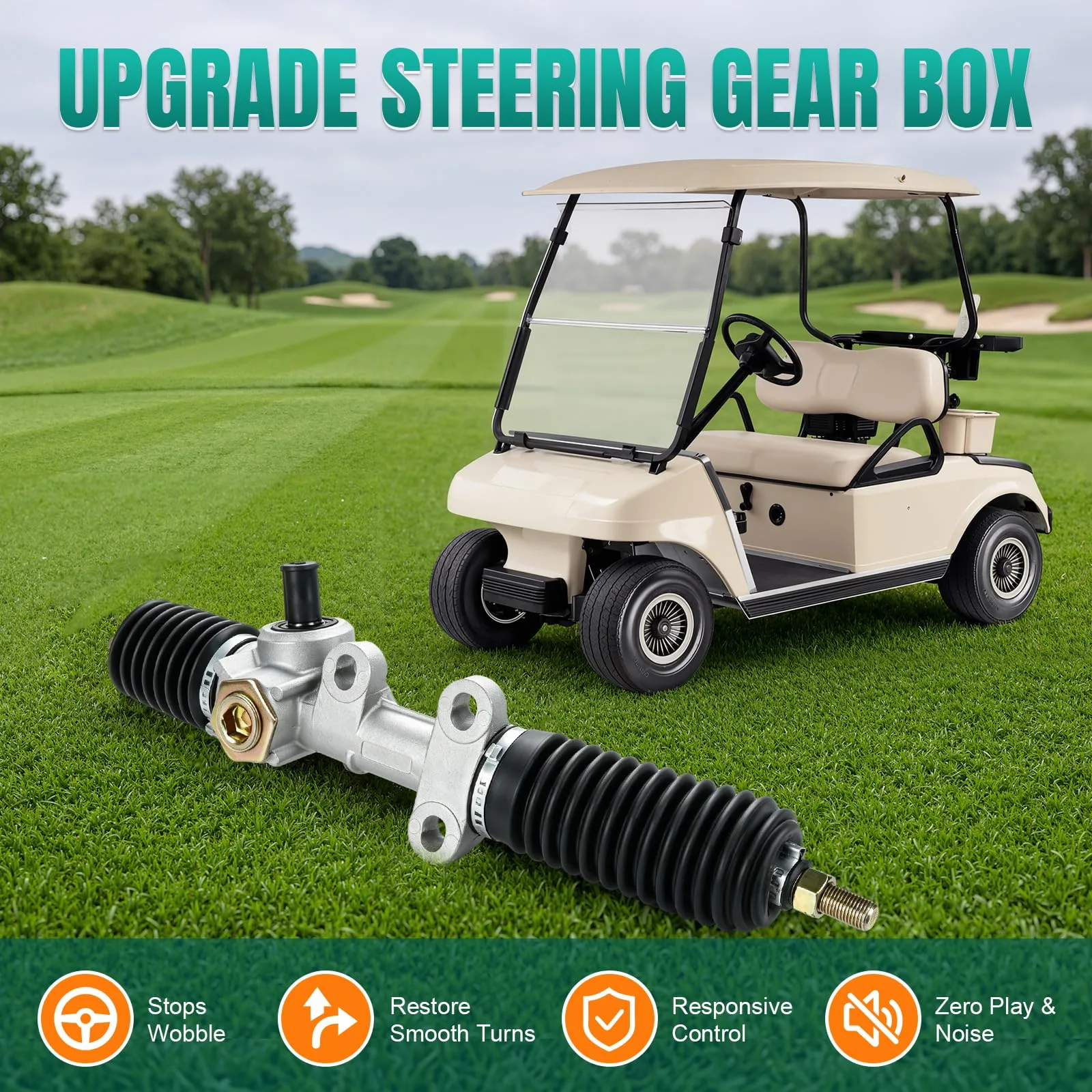 GOPRMACE Steering Gear Box for Club Car DS, Carryall & Turf image 2
