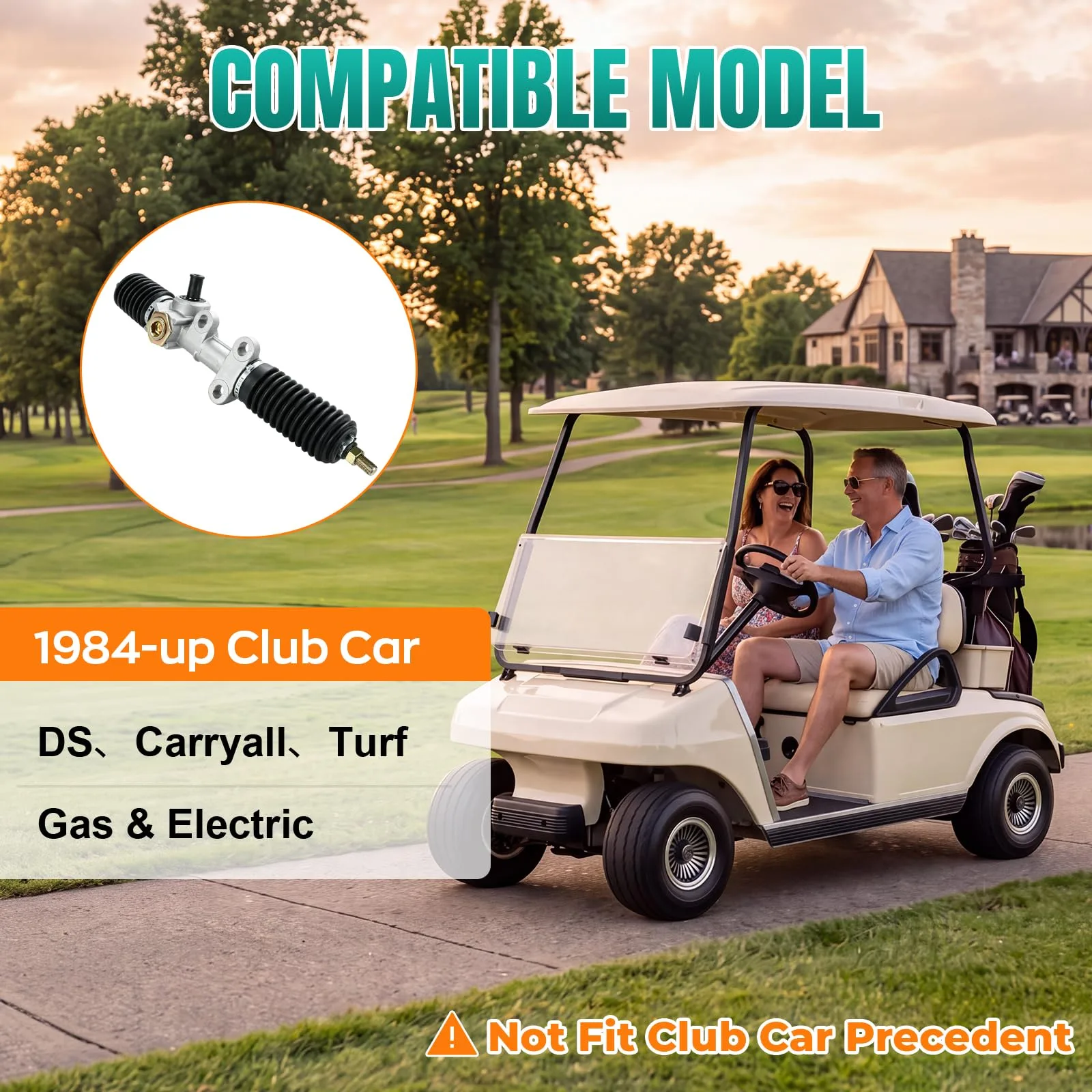 GOPRMACE Steering Gear Box for Club Car DS, Carryall & Turf image 3